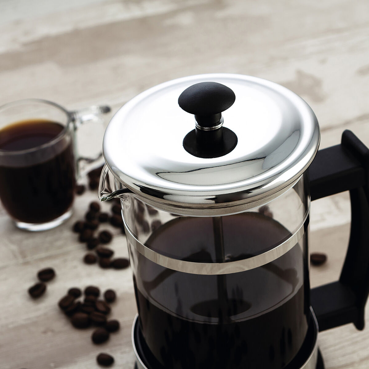 Cafetera de Émbolo Quid Serenia Transparente Vidrio Acero Inoxidable 350 ml (6 Unidades)