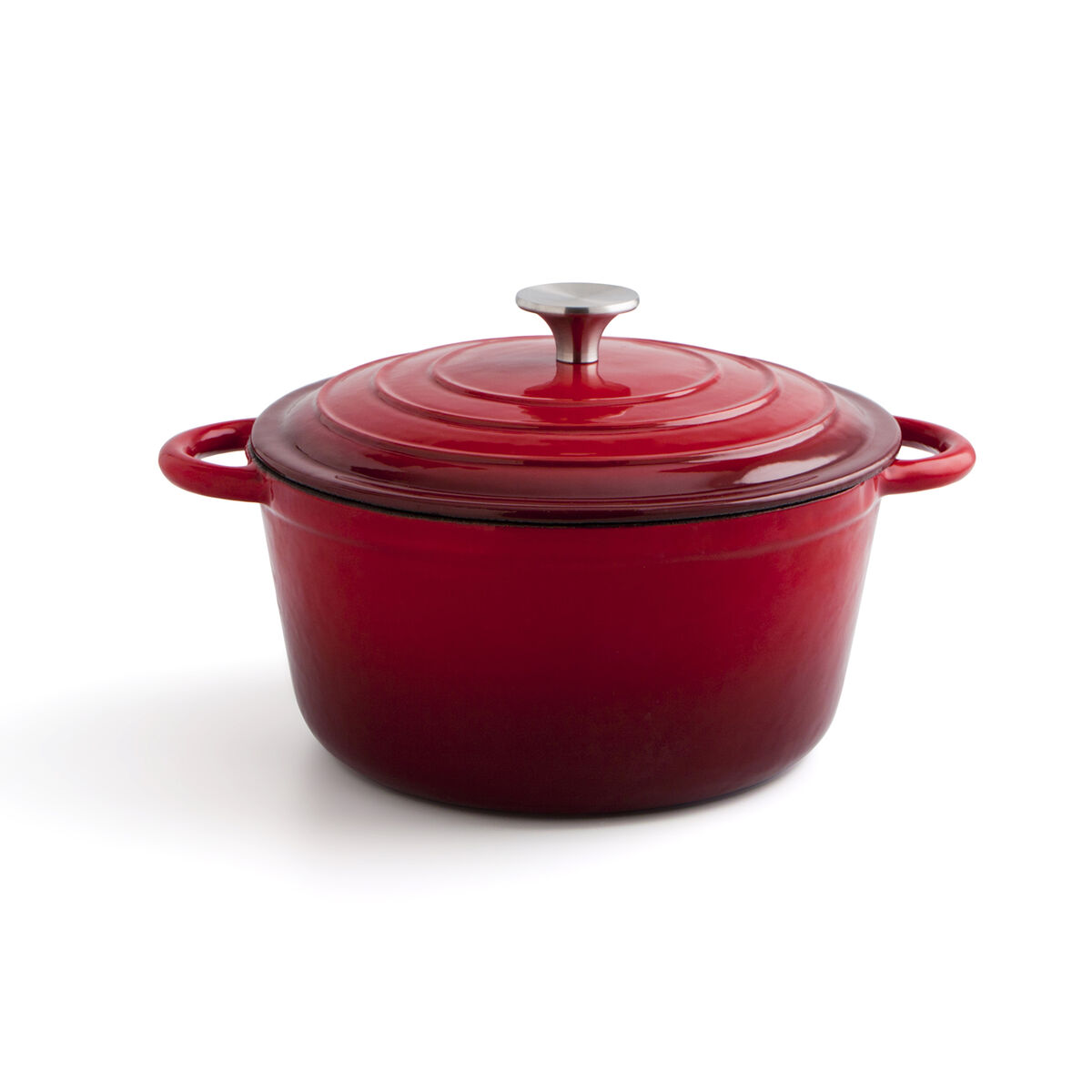 Cacerola Con Tapa Bidasoa Fierro Rojo Ø 24 cm 3,7 L (2 Unidades)