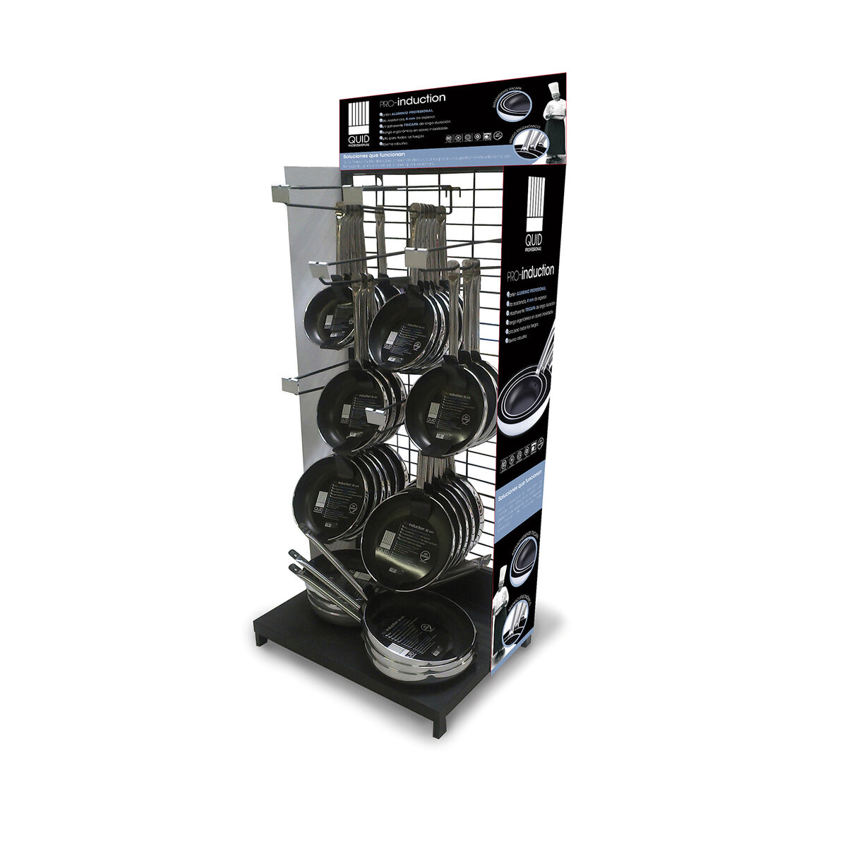 Sartén Quid Professional Pro-induction Negro Metal Acero Ø 24 cm (6 Unidades)