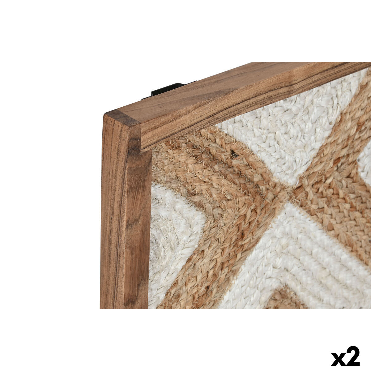 Cuadro Home ESPRIT Yute Madera de acacia 40 x 3 x 60 cm