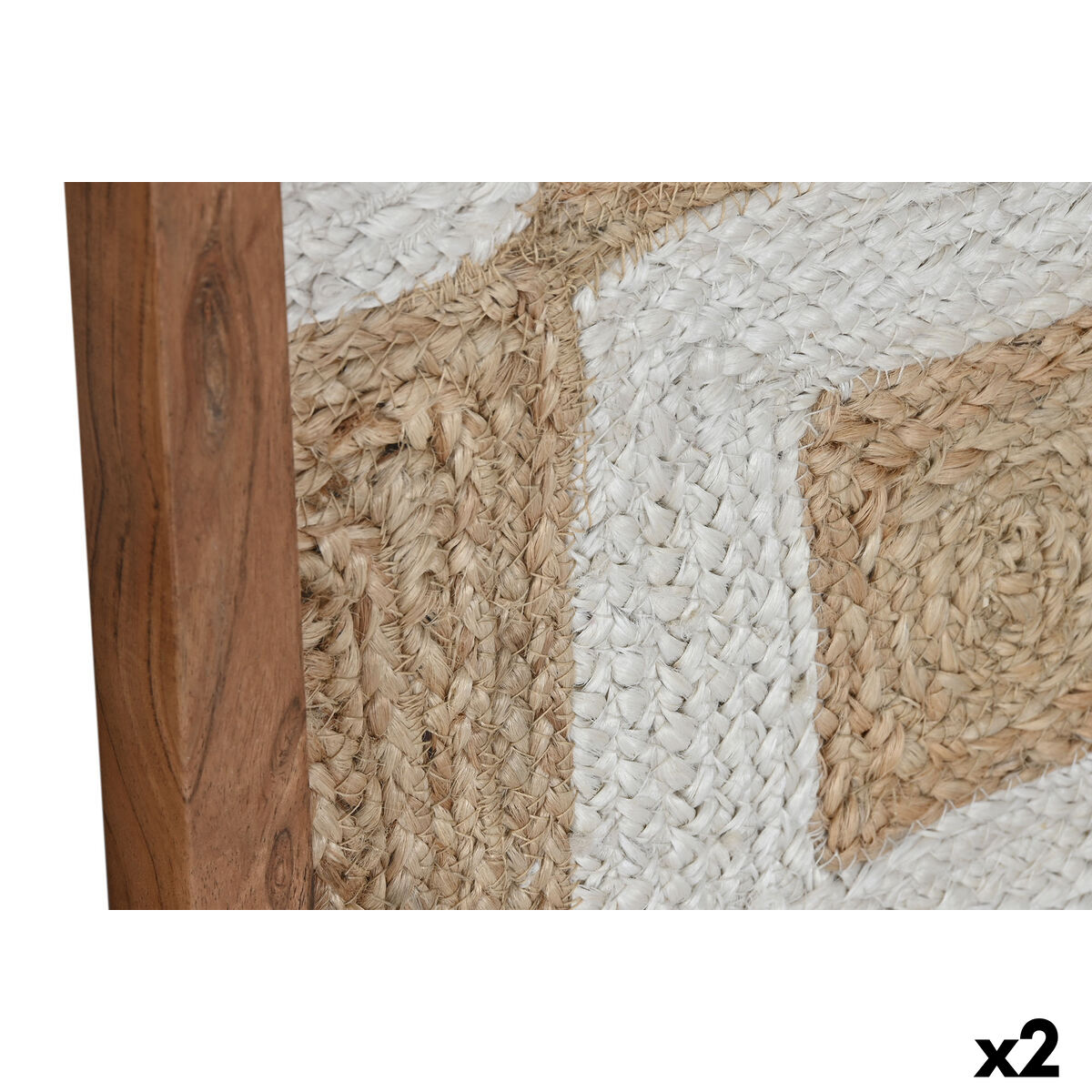 Cuadro Home ESPRIT Yute Madera de acacia 40 x 3 x 60 cm