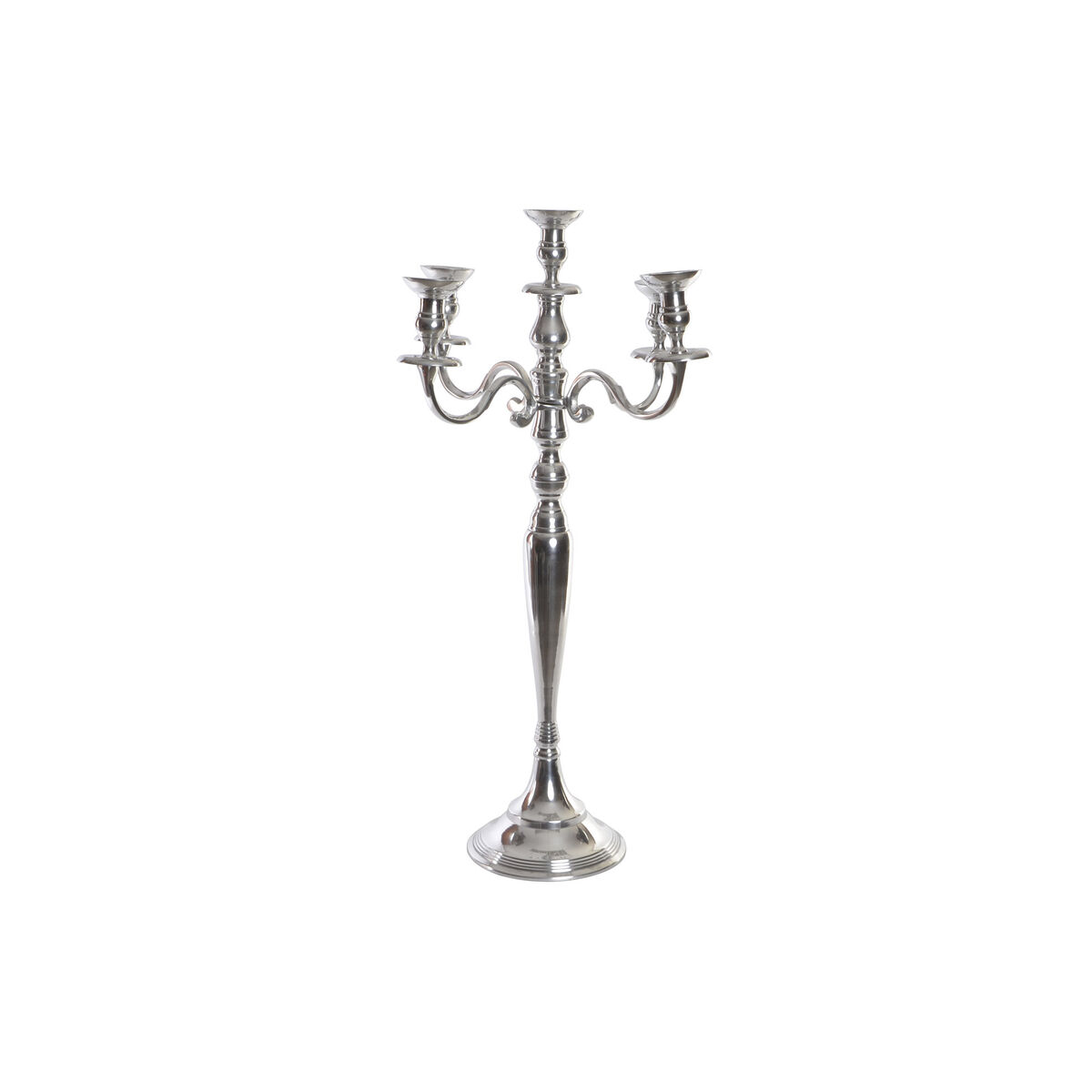 Candelabro Home ESPRIT Plateado Aluminio Cromado 42 x 42 x 70 cm