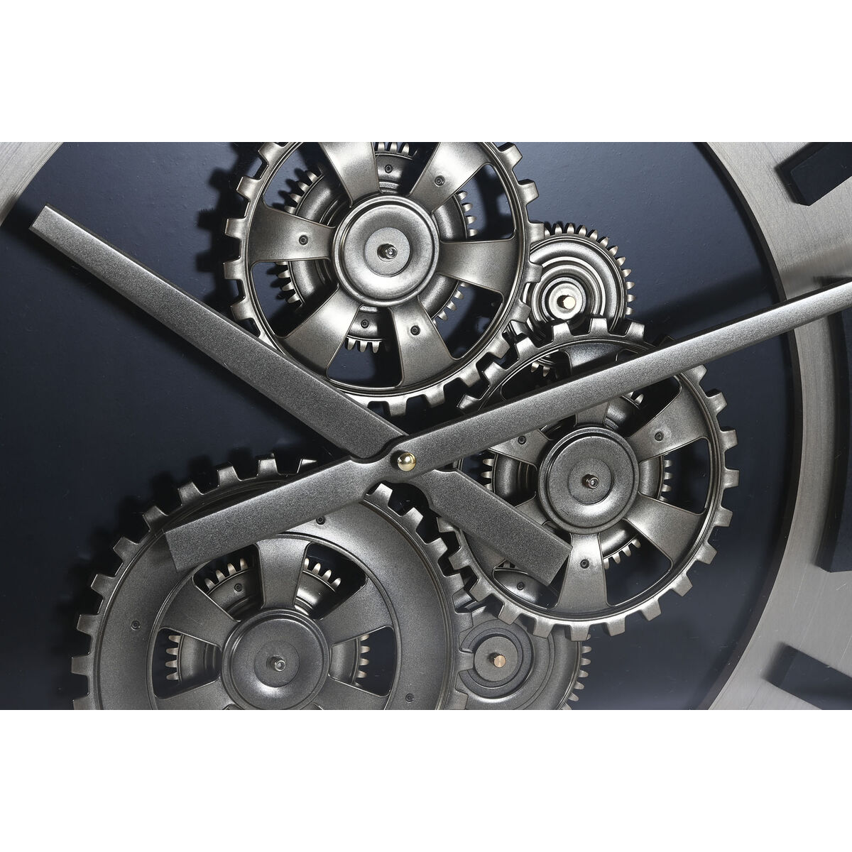 Reloj de Pared Home ESPRIT Champán Metal Cristal 80 x 10 x 80 cm