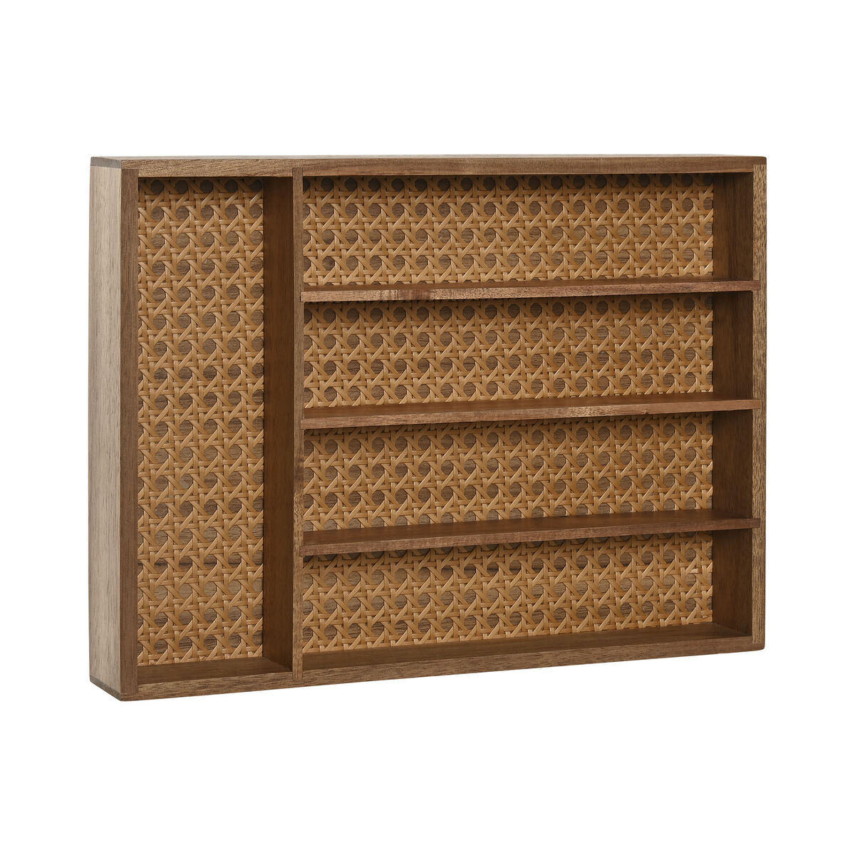 Organizador para Cubiertos Home ESPRIT Natural Acacia 34,5 x 25,5 x 5 cm