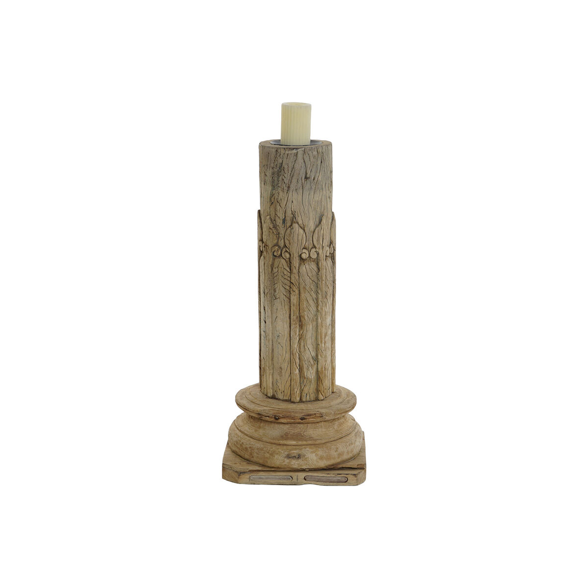 Figura Decorativa Home ESPRIT Marrón Columna 30 x 30 x 75 cm