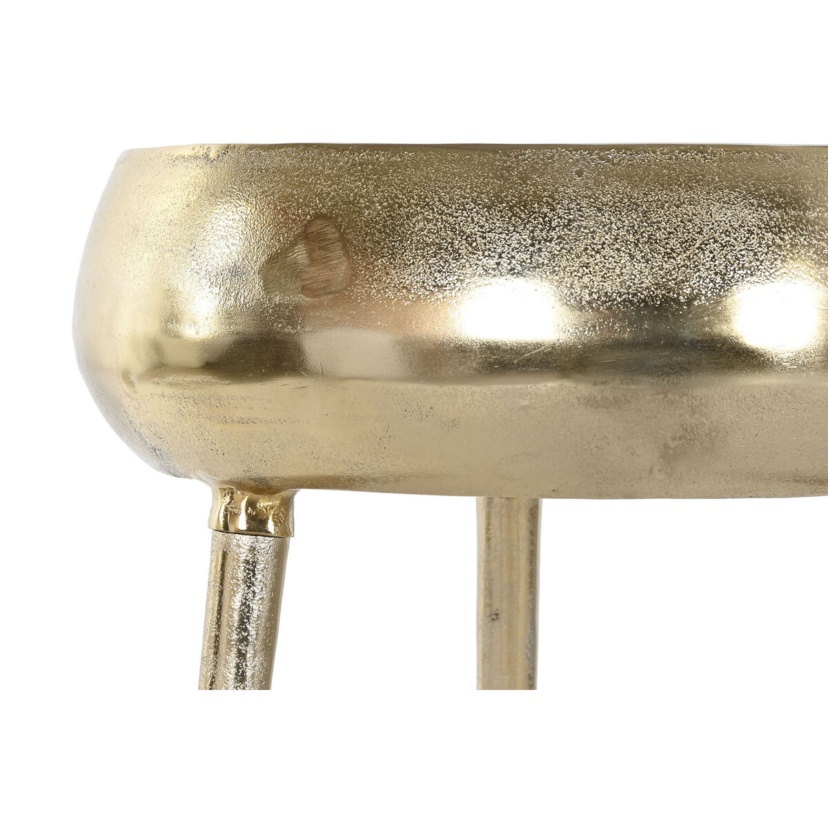 Macetero Home ESPRIT Dorado Aluminio Moderno 35,5 X 35,5 X 77 cm