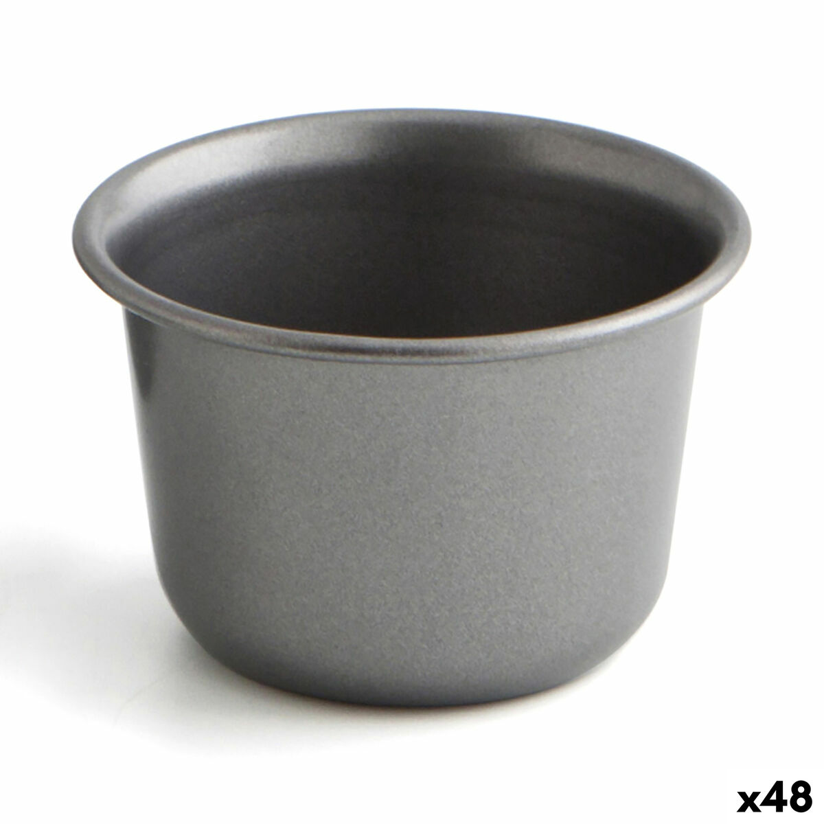 Molde para Flan Quid Sweet Grey Negro Metal (48 Unidades)