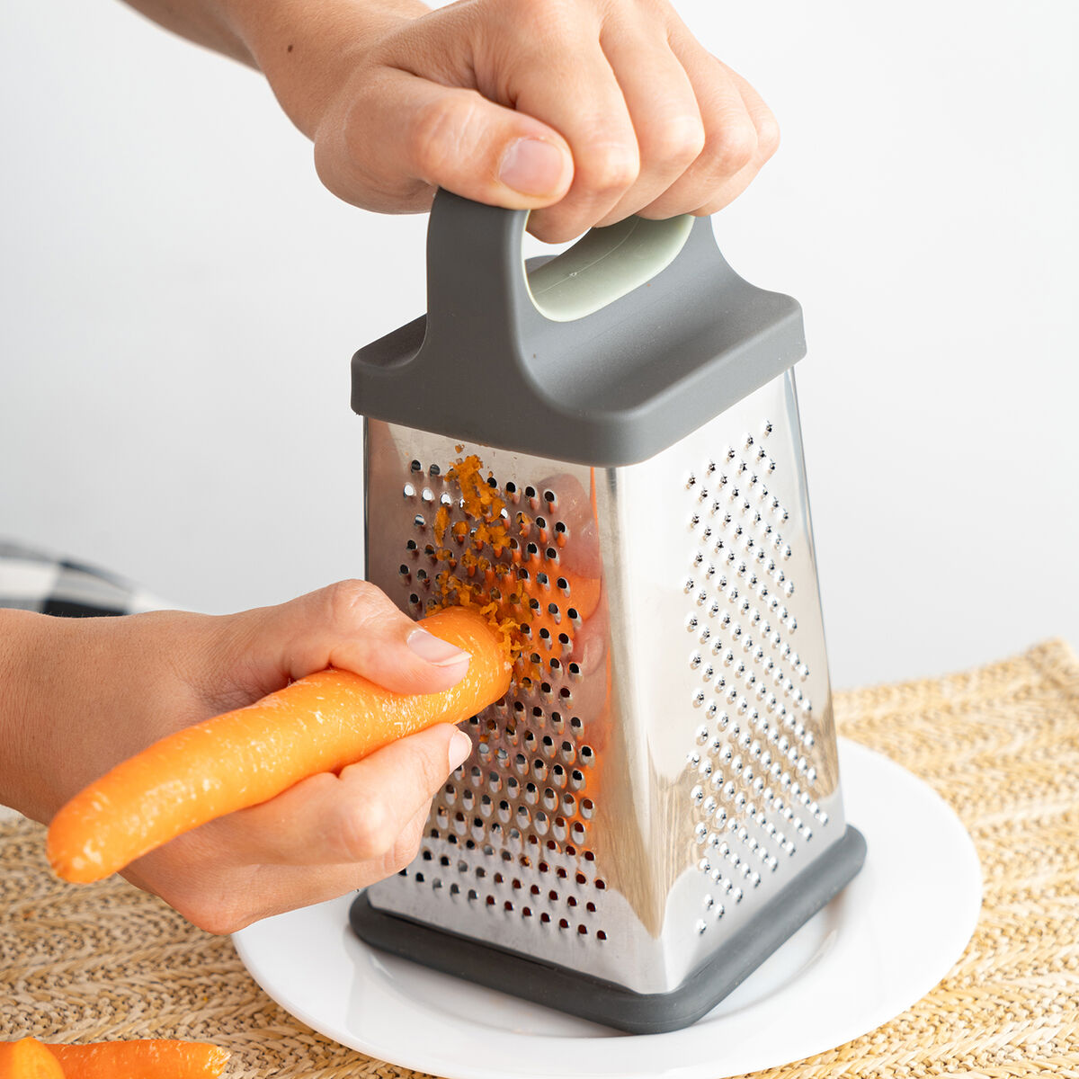 Rallador Multiusos Quid Ozon Gris Metal 22 x 10 x 10 cm (12 Unidades)