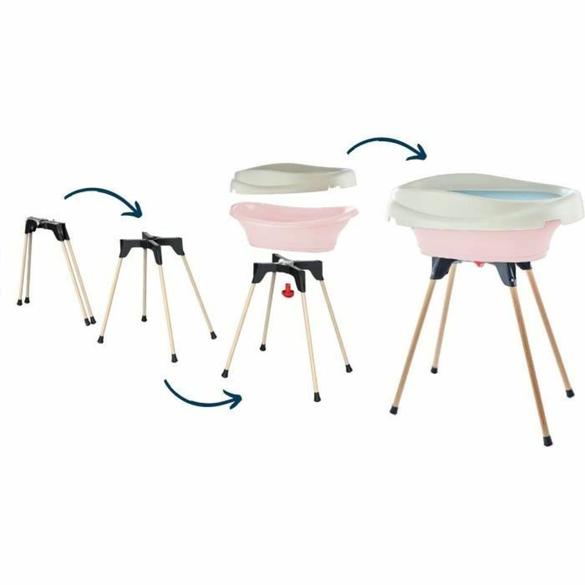 Cambiador 2 in 1 Bañera Rosa