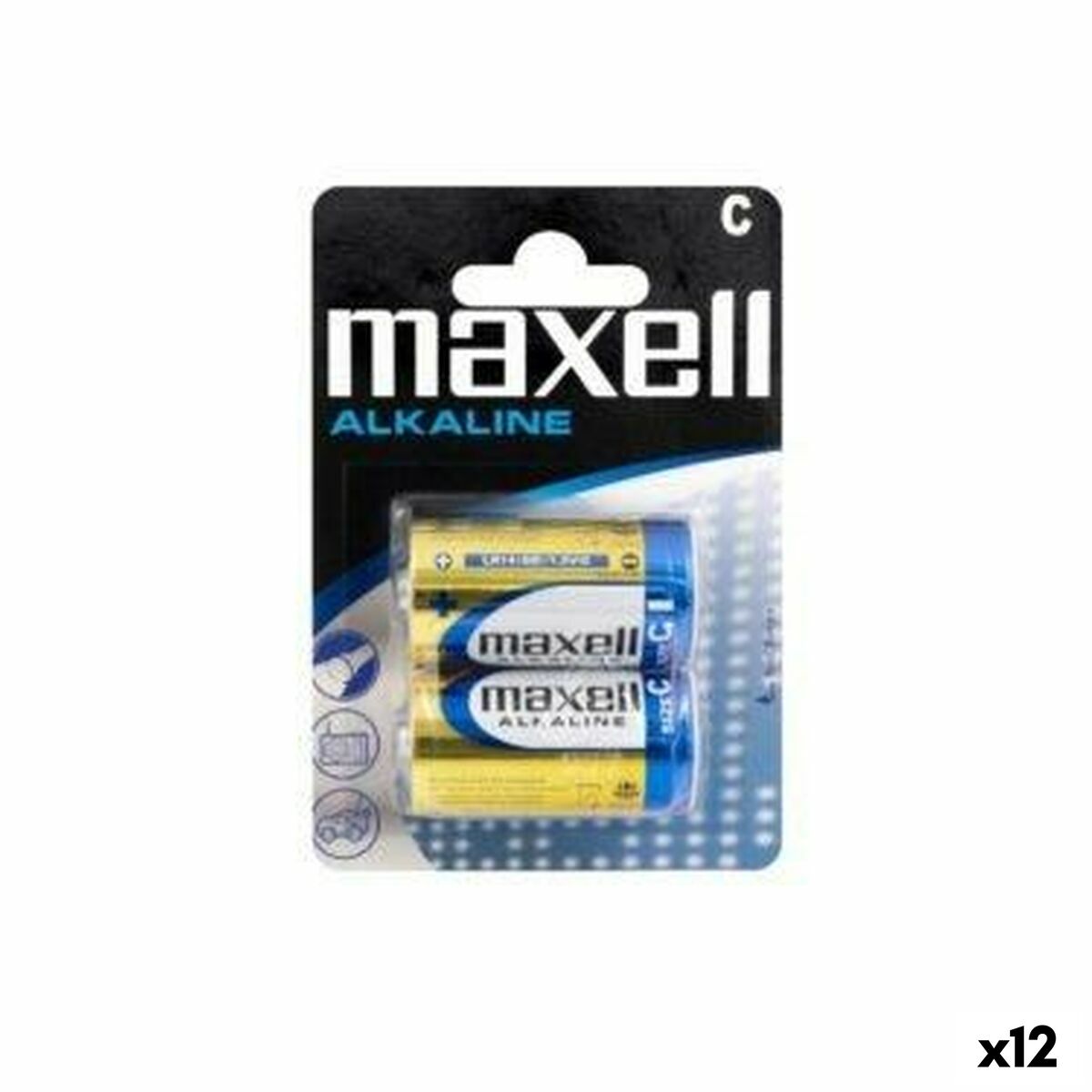 Pilas Alcalinas Maxell LR14 (12 Unidades)