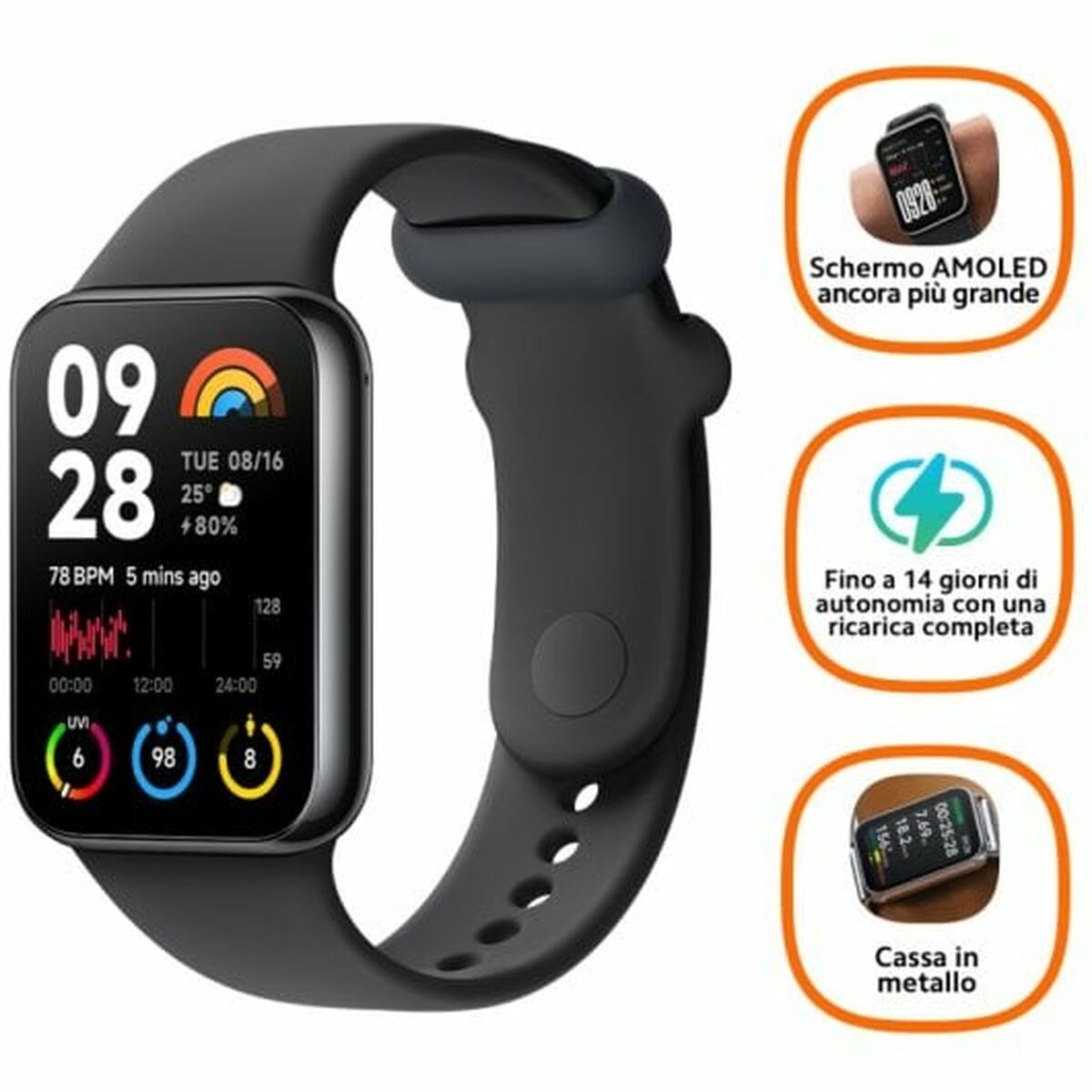 Smartwatch Xiaomi Smart Band 8 Pro Negro