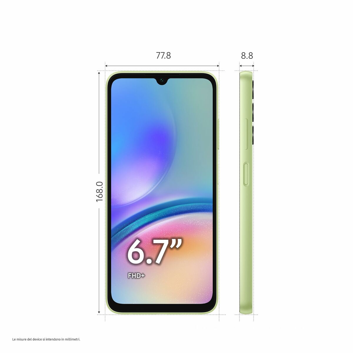 Smartphone Samsung Galaxy A05s 6,7" Octa Core Qualcomm Snapdragon 680 4G 4 GB RAM 64 GB Verde