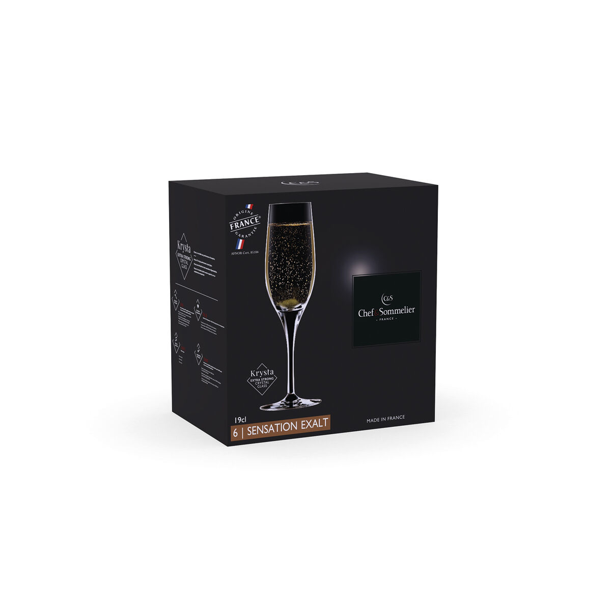 Set de Copas Chef&Sommelier Sensation Exalt Ec Transparente Vidrio 190 ml (6 Unidades)