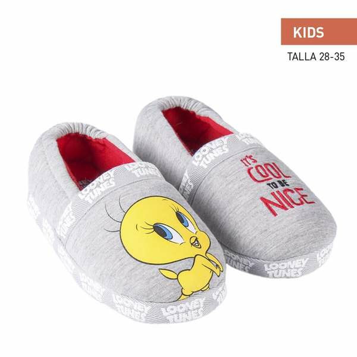 Zapatillas de Estar por Casa Looney Tunes Gris claro 30-31