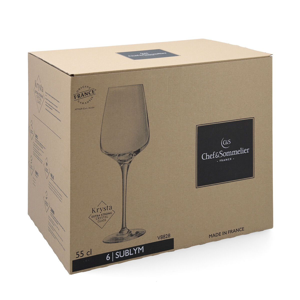 Set de Copas Chef&Sommelier Sublym Eco Transparente Vidrio 550 ml (6 Unidades)