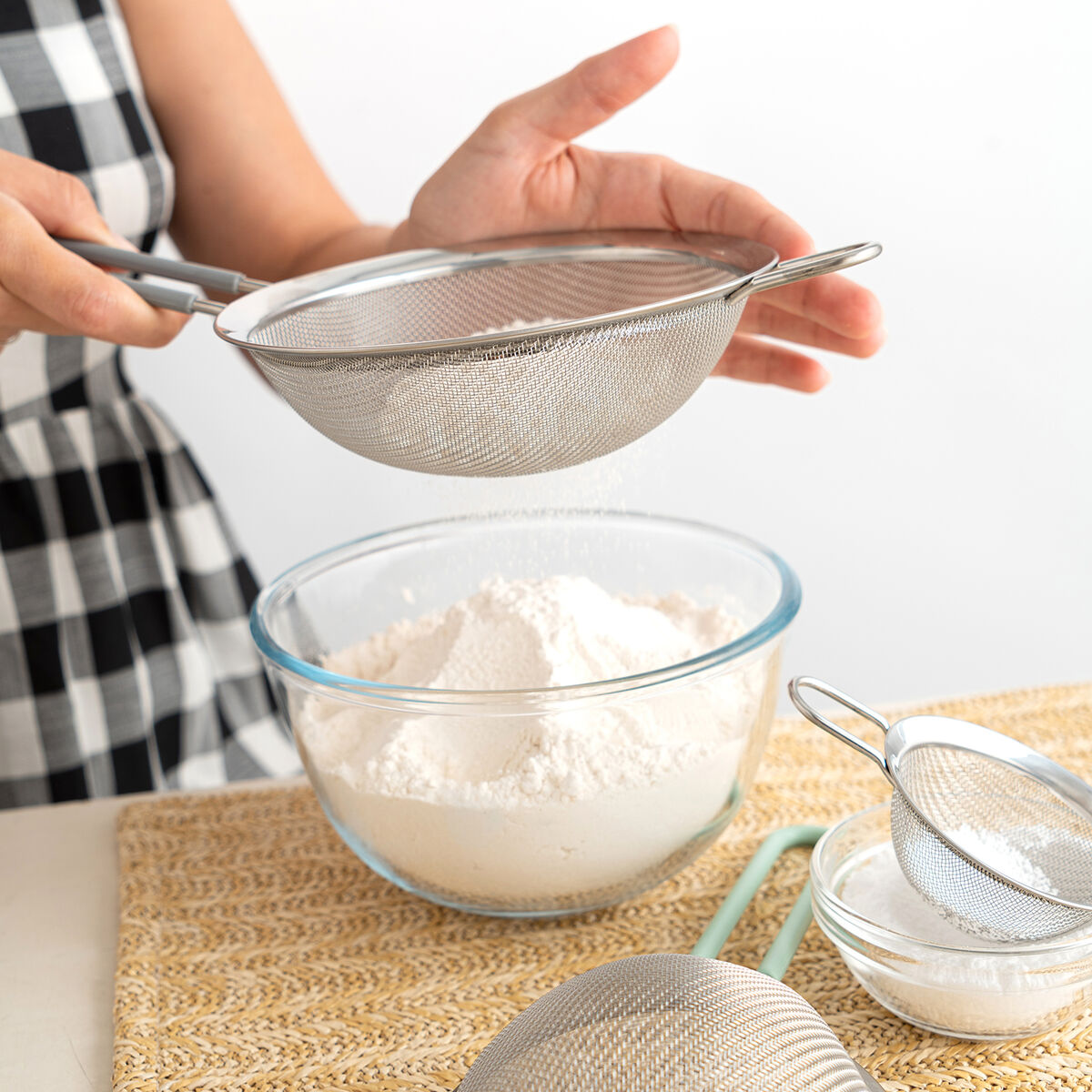 Set de Coladores Quid Ozon Metal 16 cm 12 cm 8 cm 3 Unidades