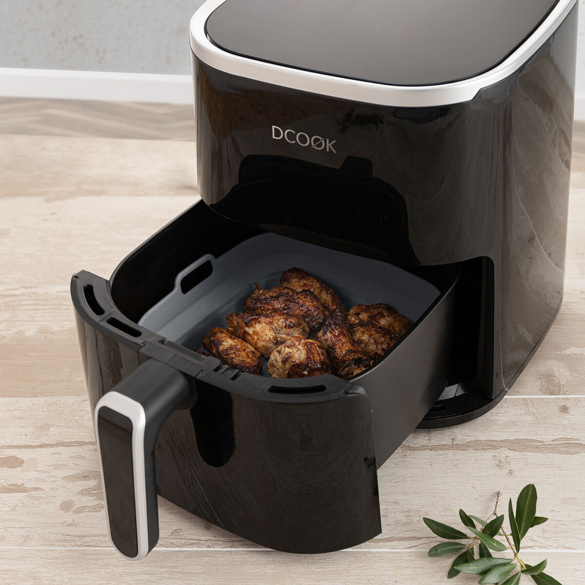 Cesta de Silicona Plegable para Freidora de Aire Quid Naturalia 20 x 20 x 8 cm (12 Unidades)