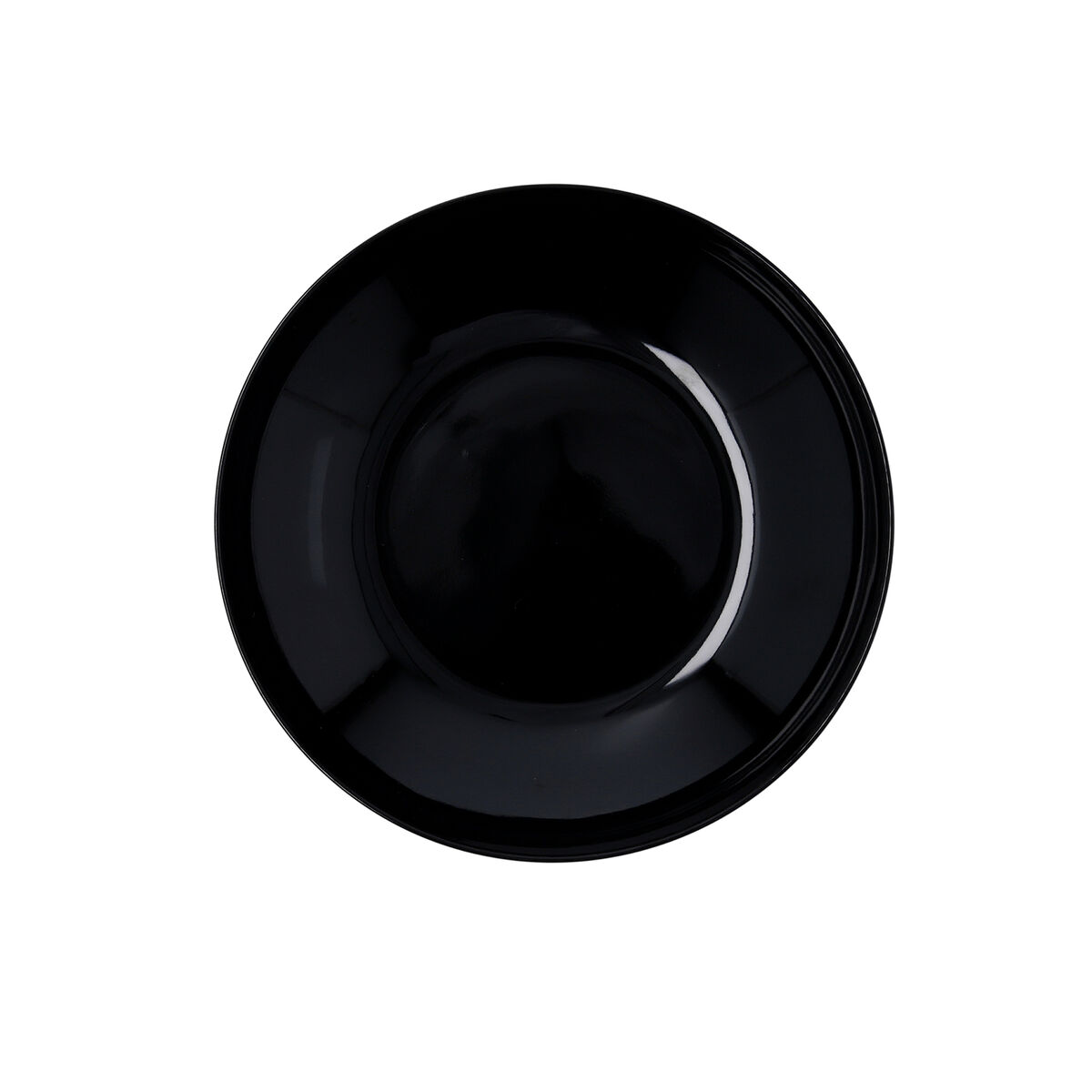 Plato Hondo Quid Select Basic Negro Melamina 23 cm (24 Unidades)