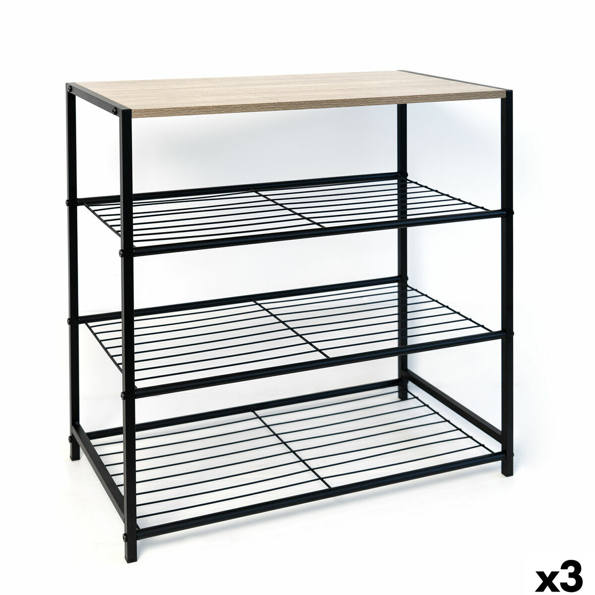 Estantería Vinthera Moa Metal Madera MDF 60 x 30 x 63,5 cm (3 Unidades)