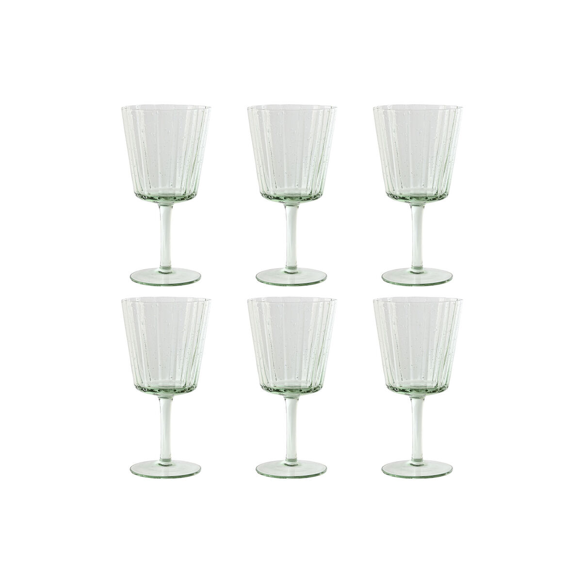 Set de Copas Home ESPRIT Verde Cristal 285 ml 8,4 x 8,4 x 16,4 cm (6 Unidades)
