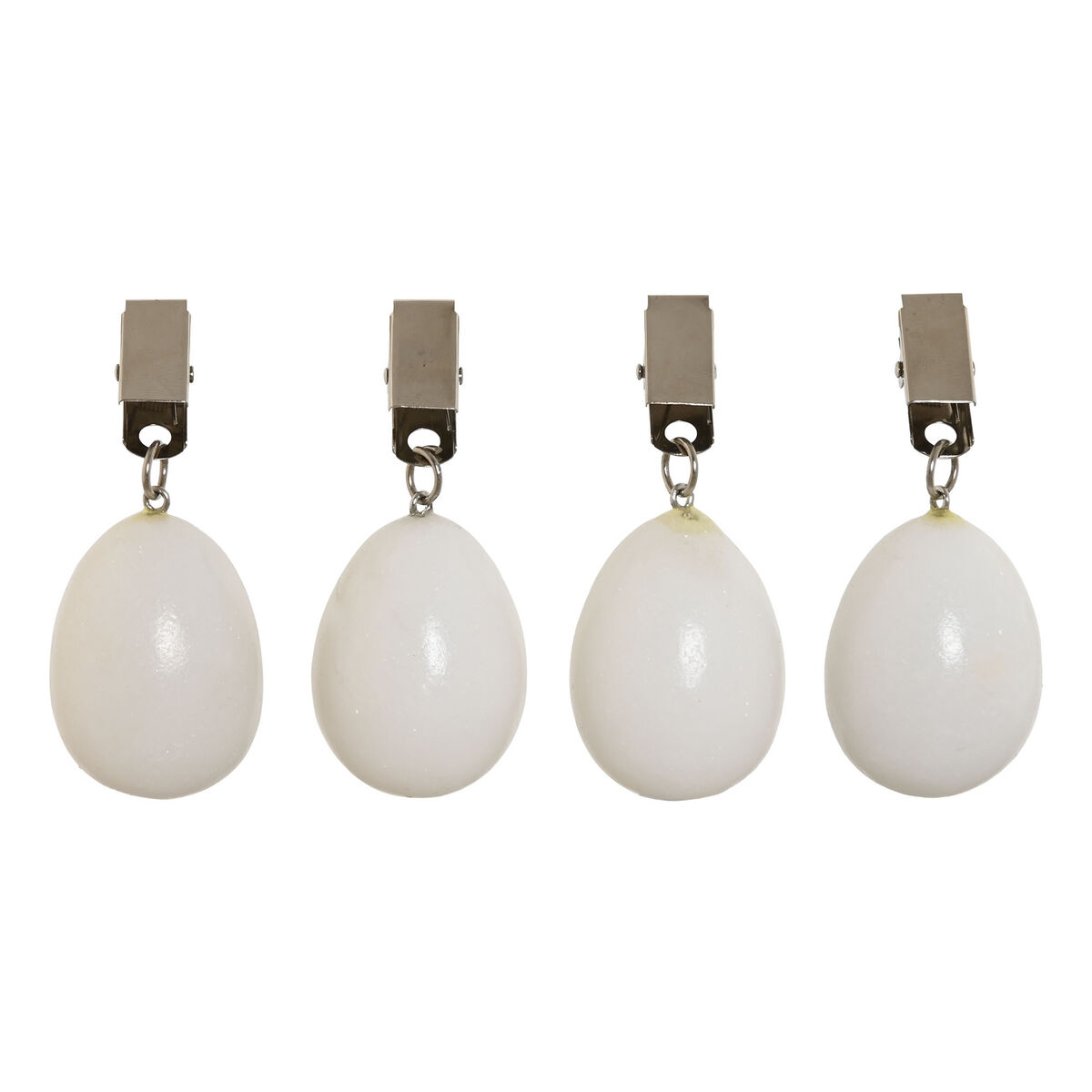 Pinza Sujeta Manteles Home ESPRIT Blanco 3,5 x 3,5 x 5,5 cm