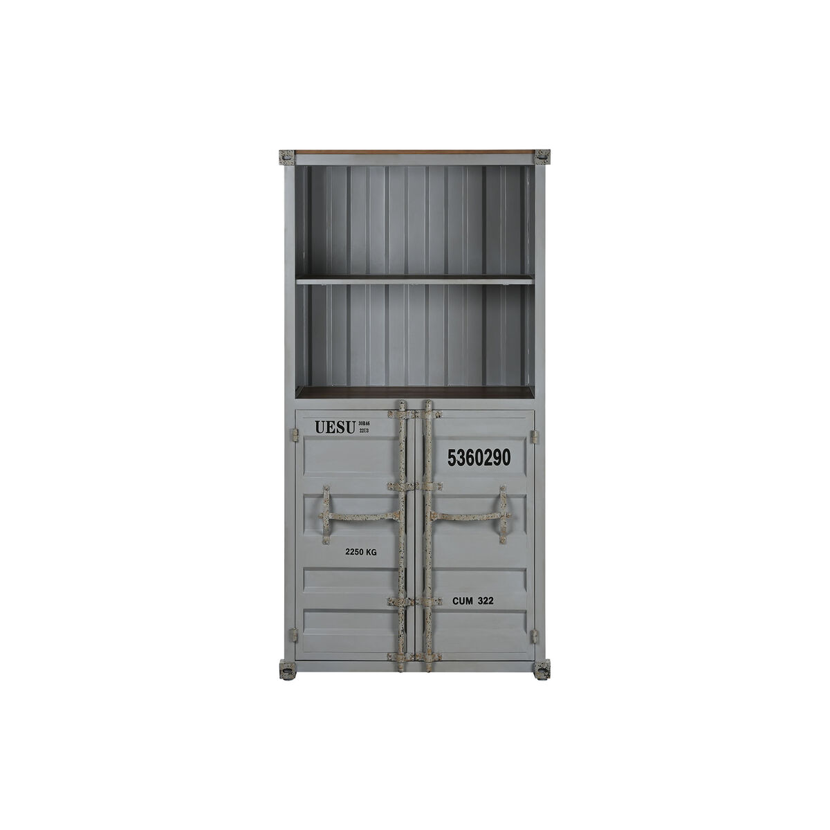 Estantería Home ESPRIT Gris Azul cielo Metal Madera MDF 87 x 44 x 168,5 cm