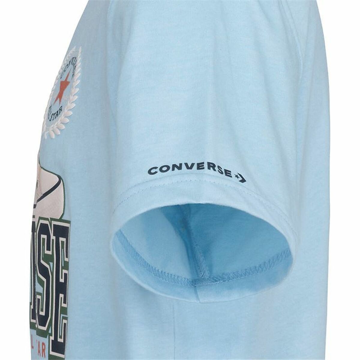 Camiseta de Manga Corta Infantil Converse Script Sneaker Gfx Azul cielo