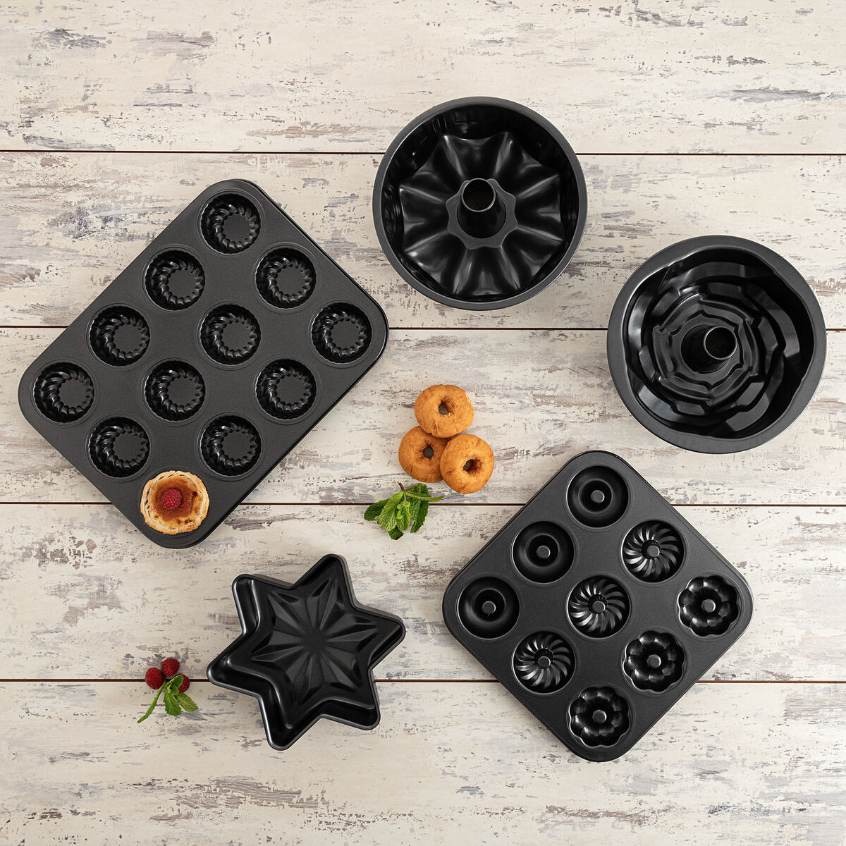 Molde para Repostería Quid Sweet Grey Gris Metal 21 x 5 cm (12 Unidades)