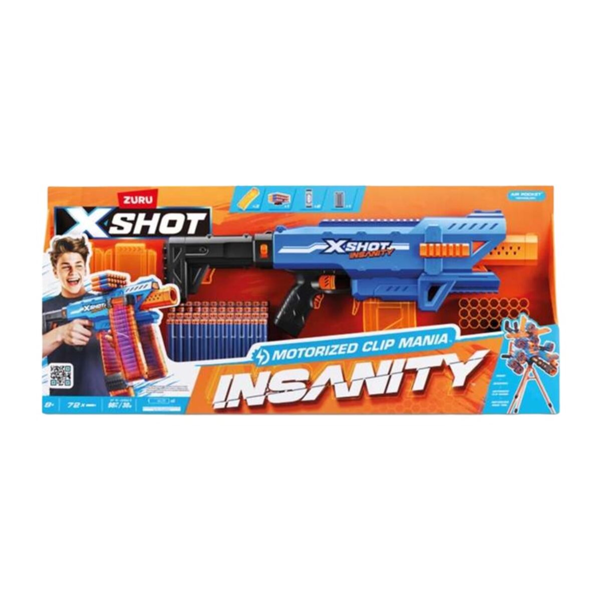 Pistola de Dardos X-Shot Insanity clip 80 x 40 cm
