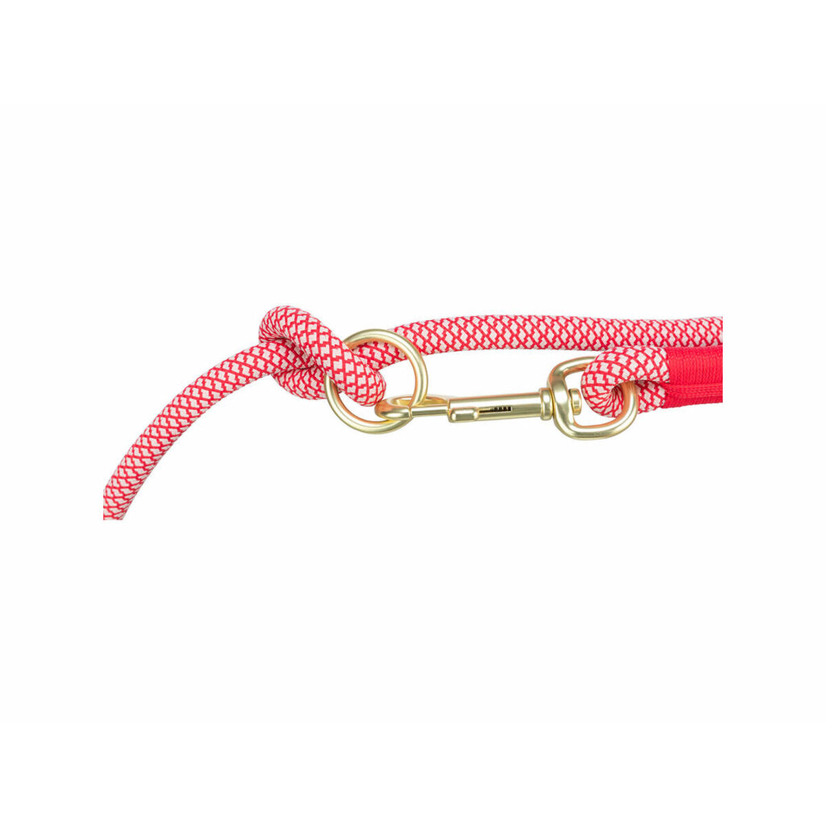Ramal ajustable para perro Trixie Soft Rope Rojo Crema S S/XL