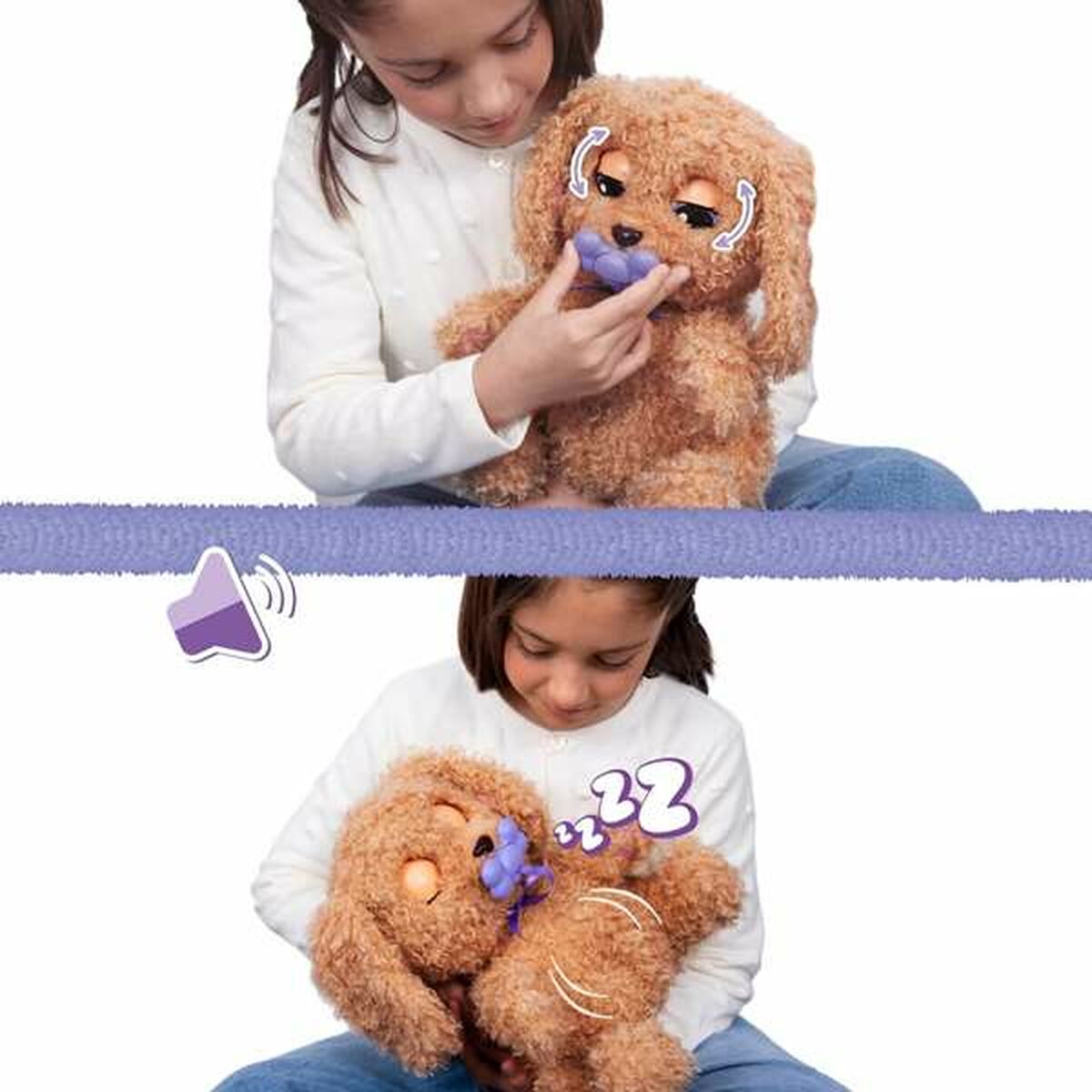 Peluche con Sonido IMC Toys Baby Paw 20 x 29 x 13 cm Multicolor