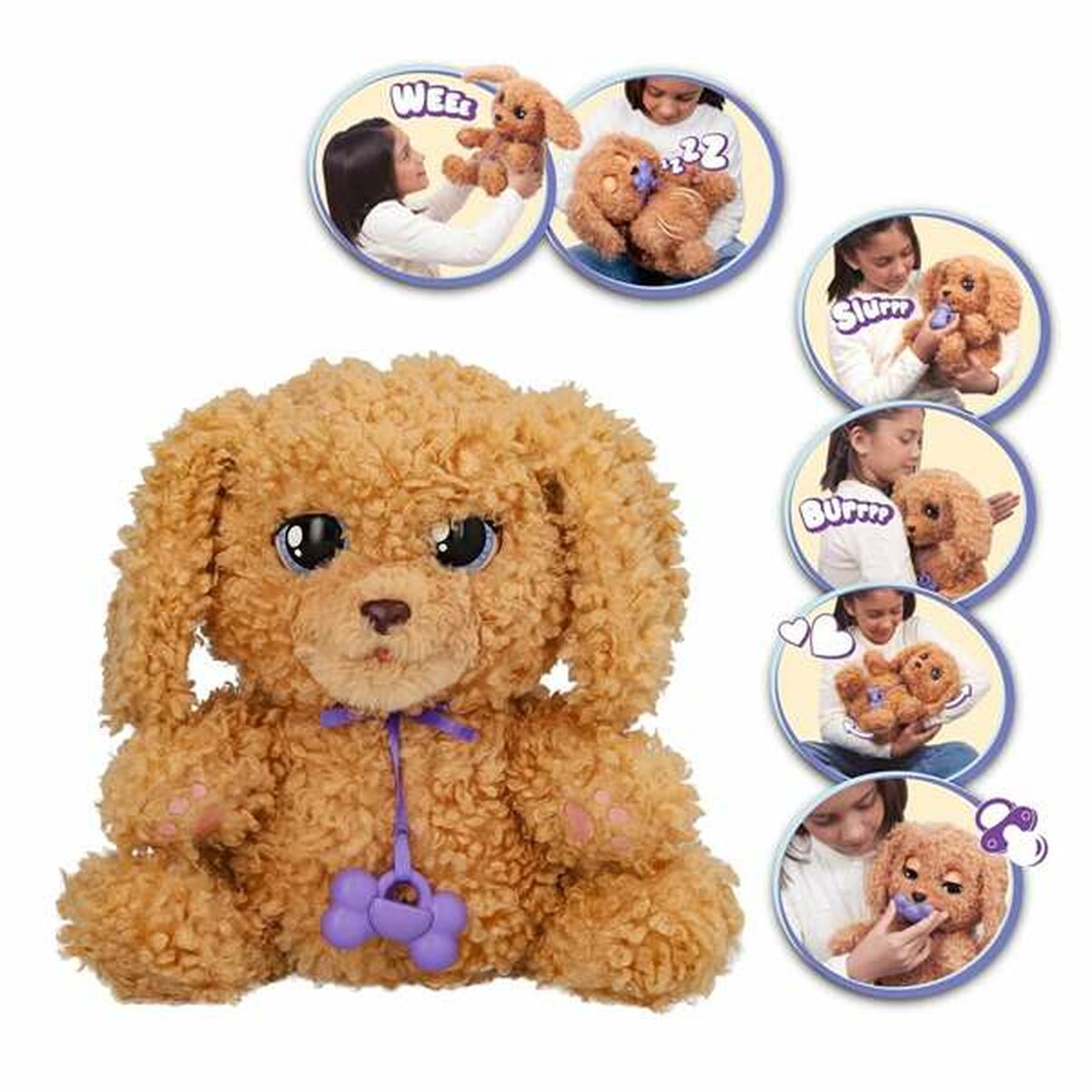 Peluche con Sonido IMC Toys Baby Paw 20 x 29 x 13 cm Multicolor