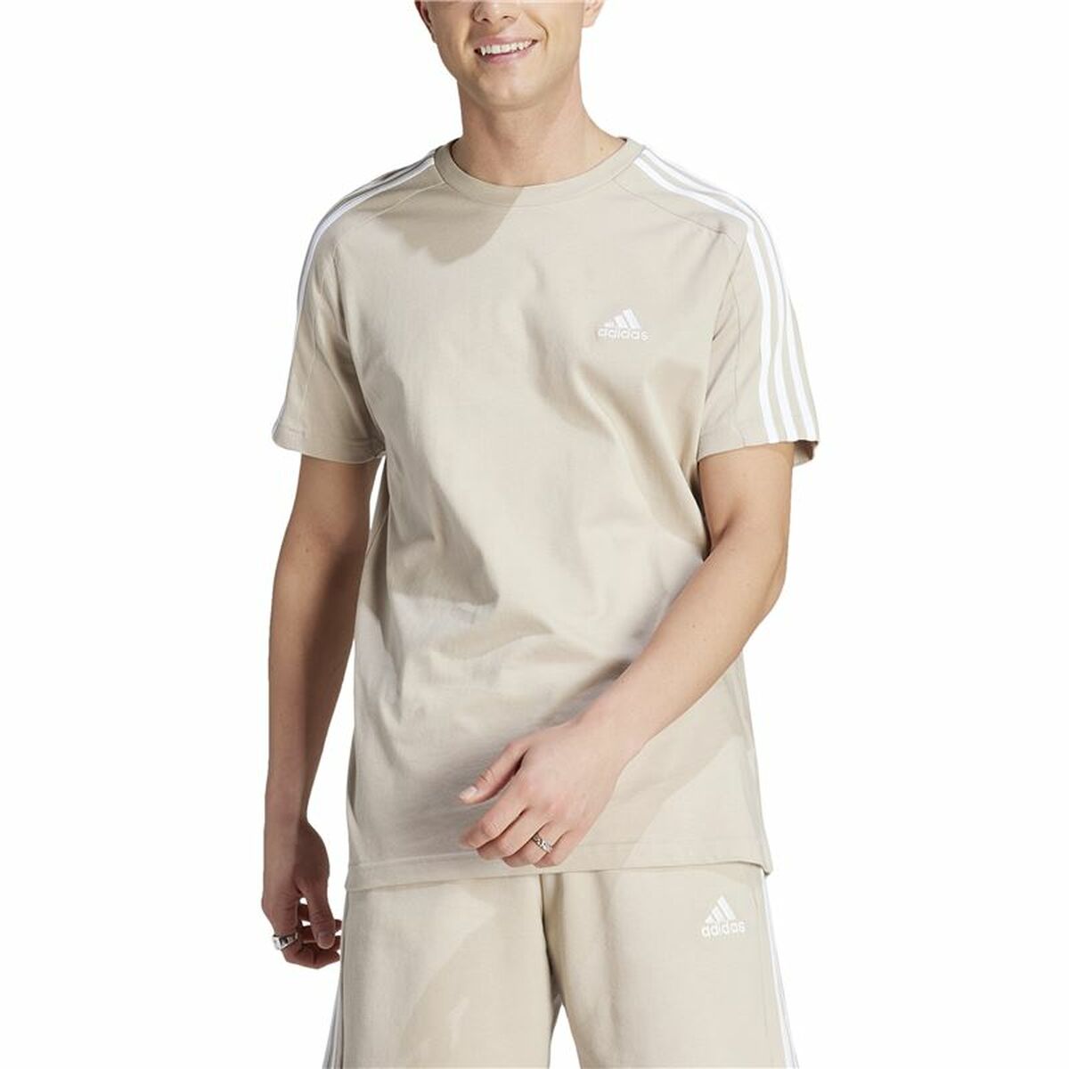 Camiseta Adidas 3S Sj Beige