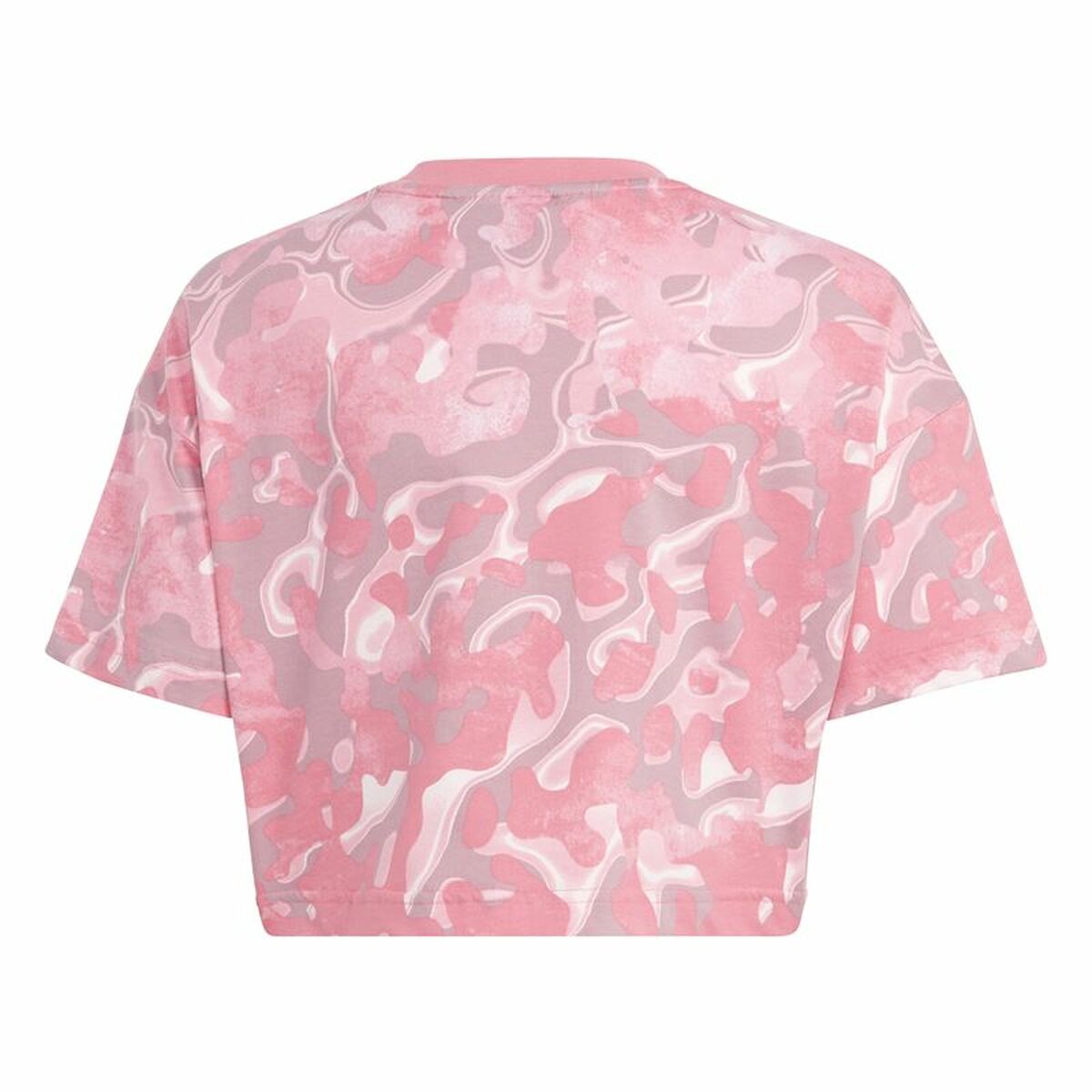 Camiseta de Manga Corta Infantil Adidas Jg Fi Aop Rosa
