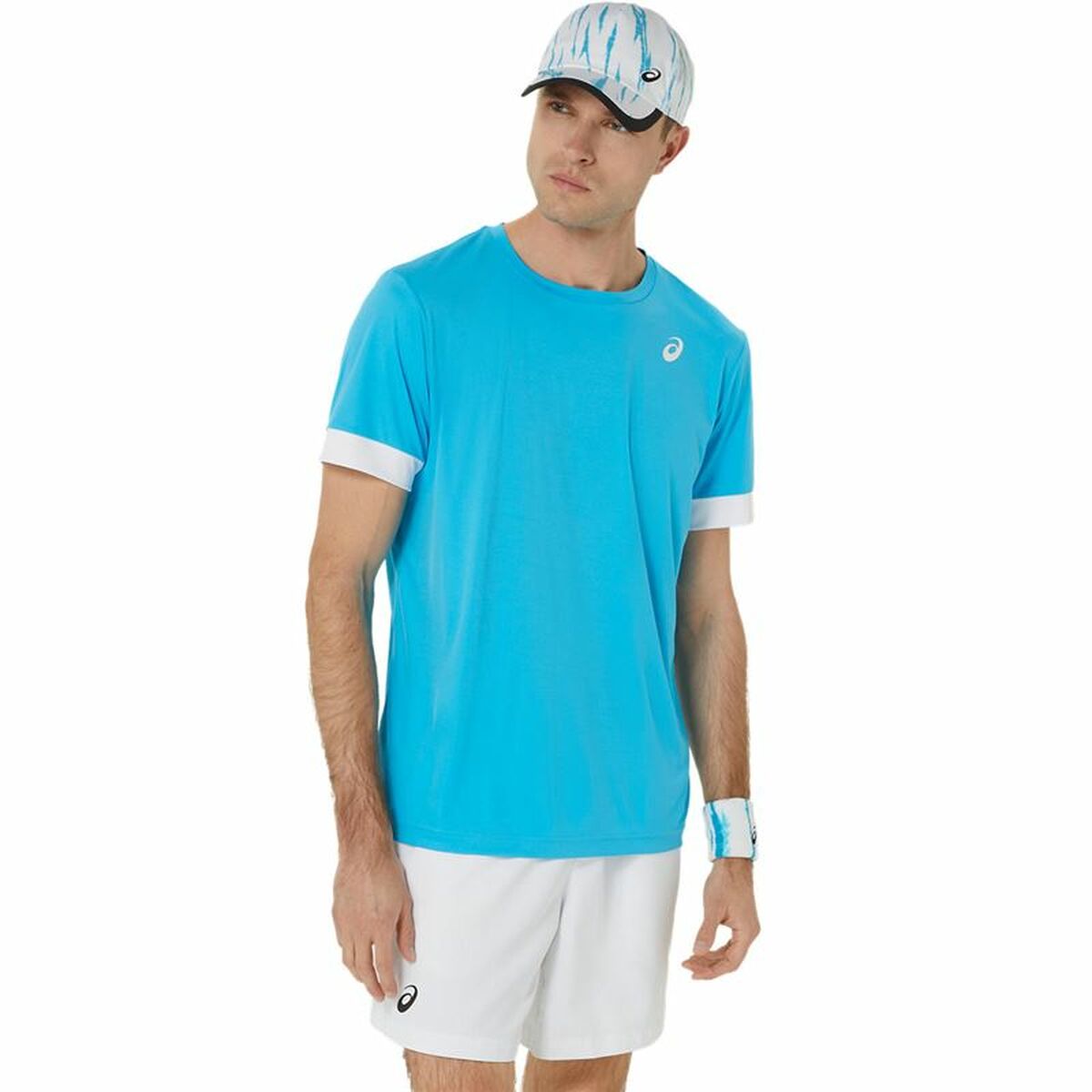 Camiseta Deportiva de Manga Corta Asics Court Ss Top Azul cielo Tenis