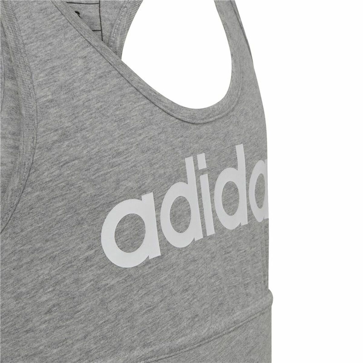Sujetador Deportivo Adidas Essentials Linear Logo Gris