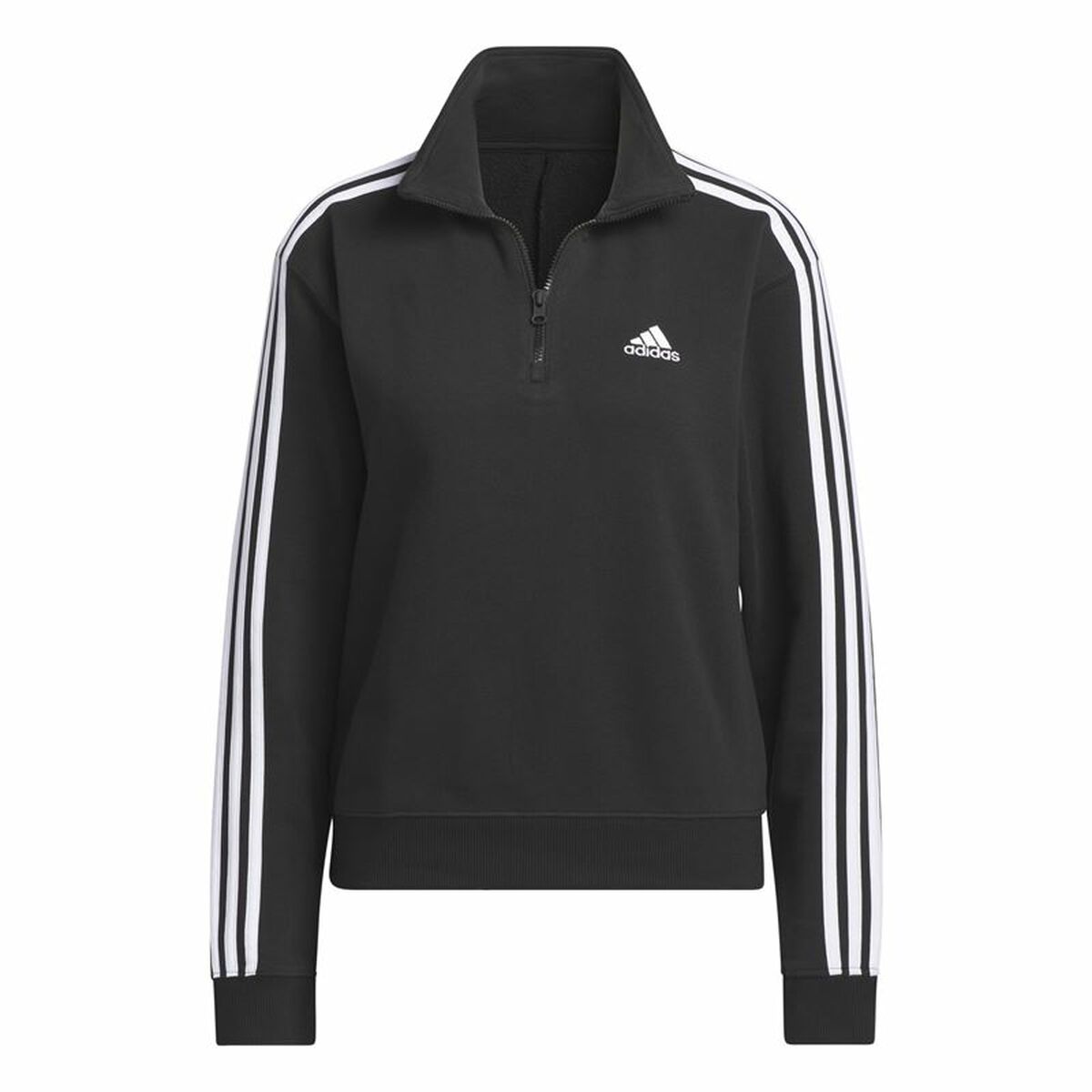 Chaqueta Deportiva para Mujer Adidas 3S Ft Qz Negro