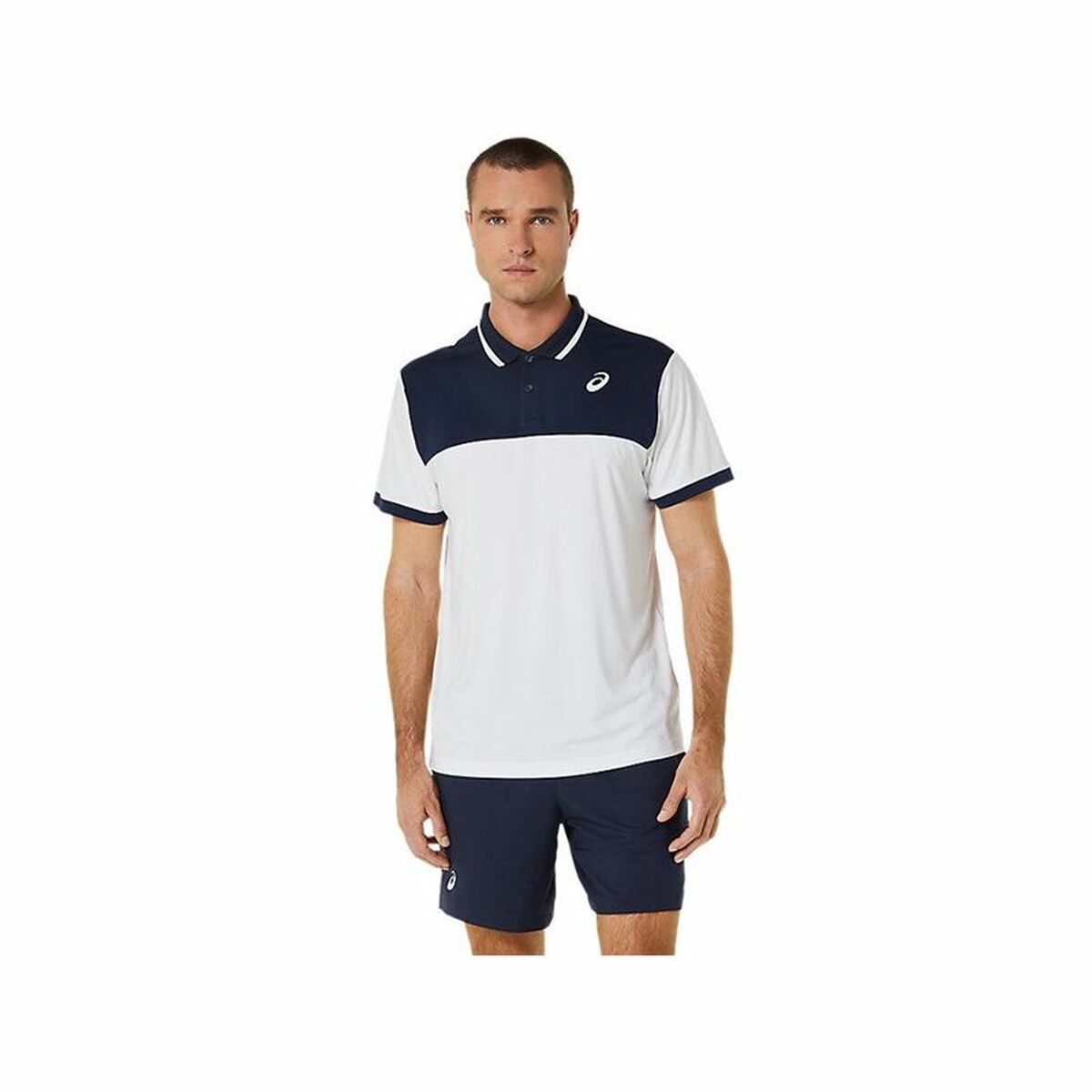 Polo de Manga Corta Hombre Asics Court Blanco