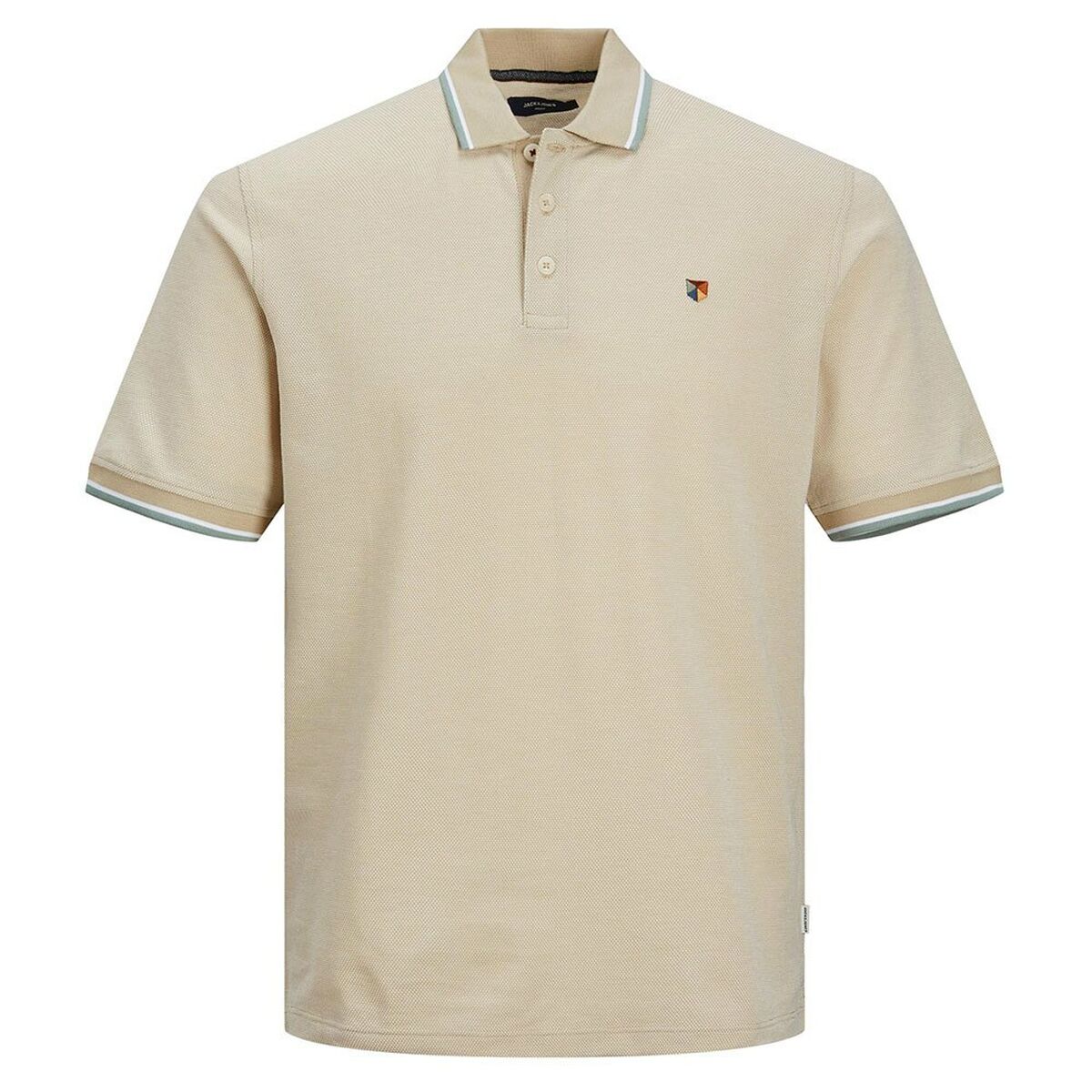 Polo de Manga Corta Hombre Jack & Jones JPRBLUWIN POLO SS NOOS 12169064 Beige