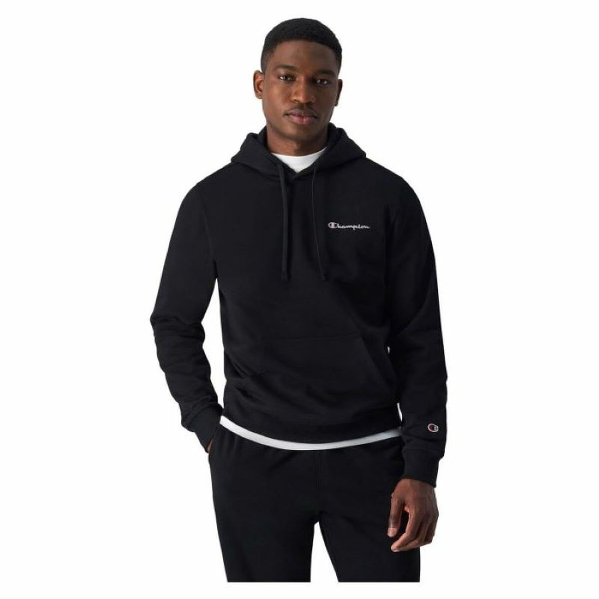 Sudadera con Capucha Hombre Champion 220258 NOXN Negro Gris