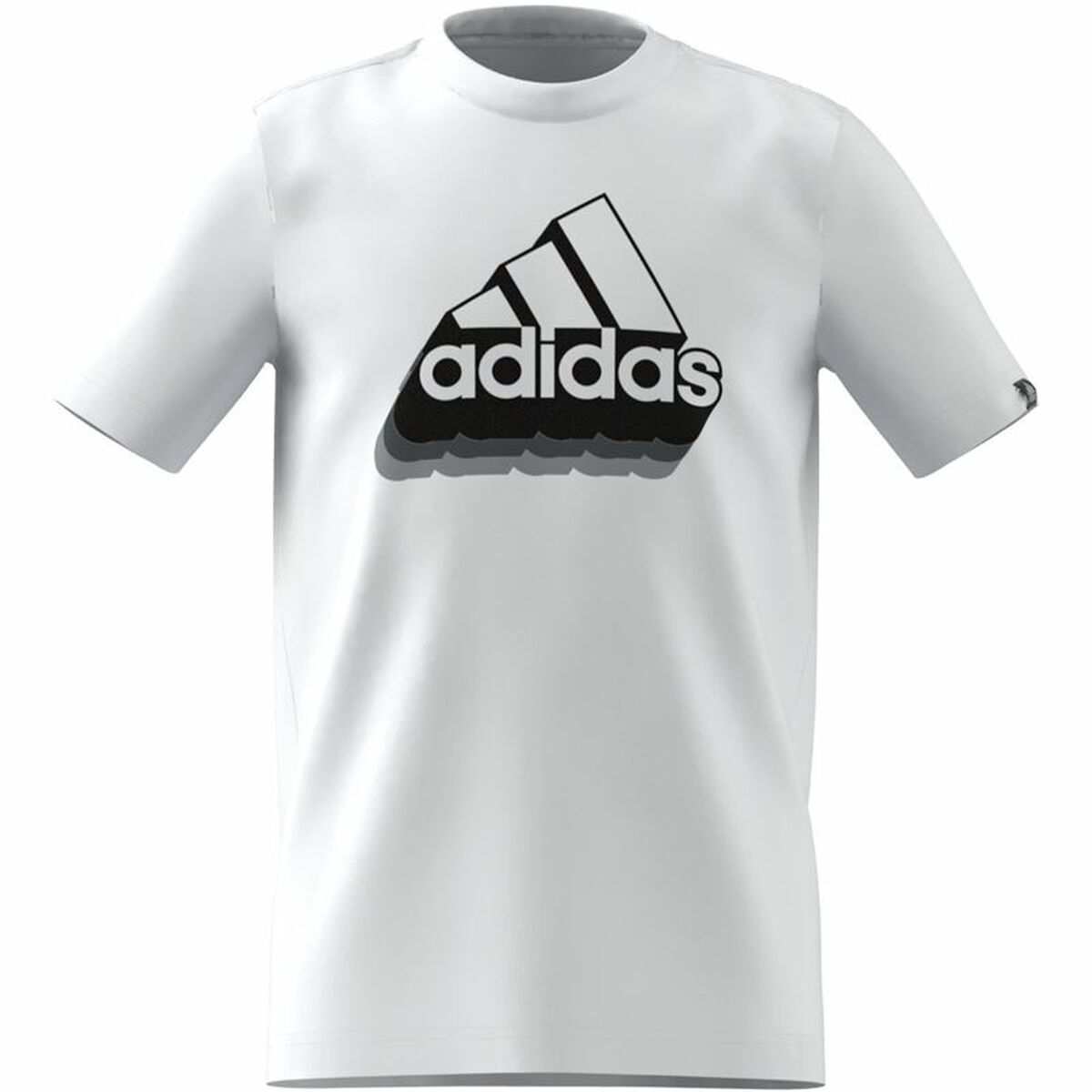Camiseta de Manga Corta Niño Adidas B Bos Retro Blanco