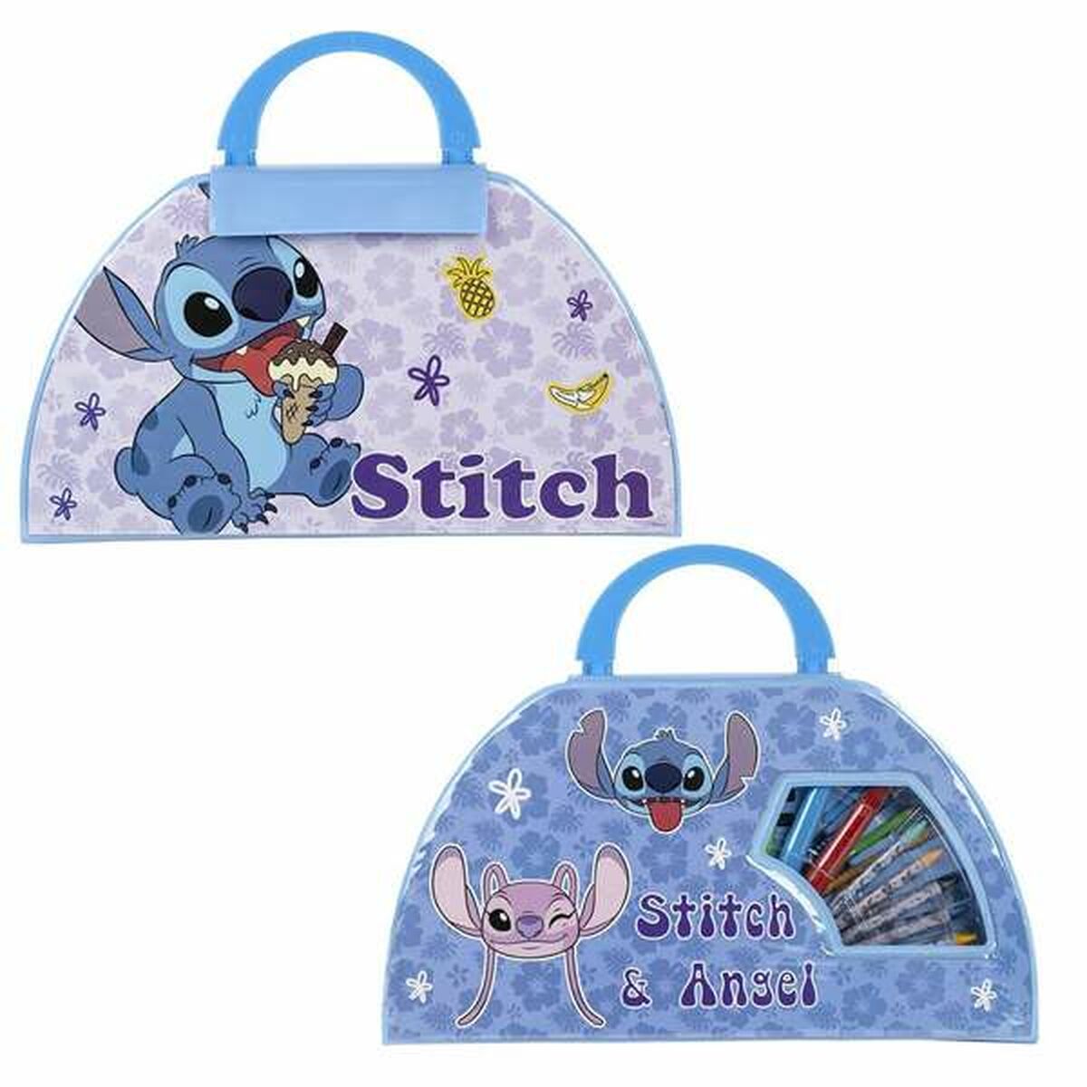 Set de Papelería Stitch Azul Maletín