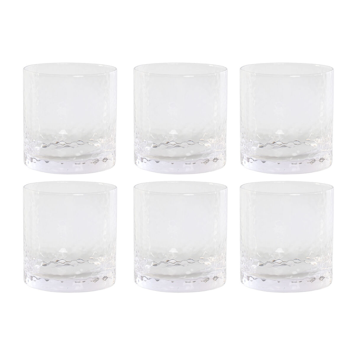 Set de Vasos Home ESPRIT Transparente Cristal Con relieve (6 Unidades)