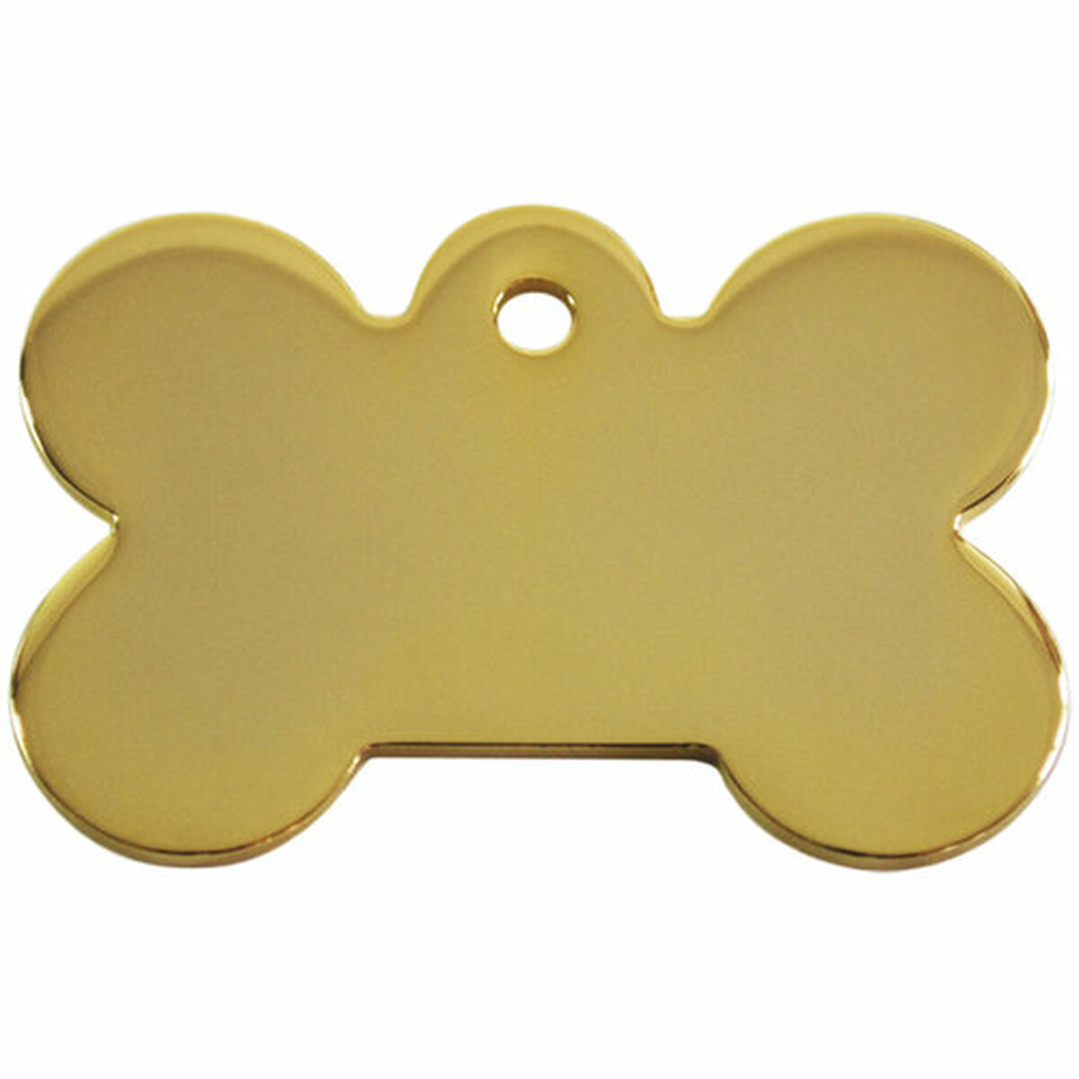 Placa identificativa para collar Imarc Bone Amarillo Dorado
