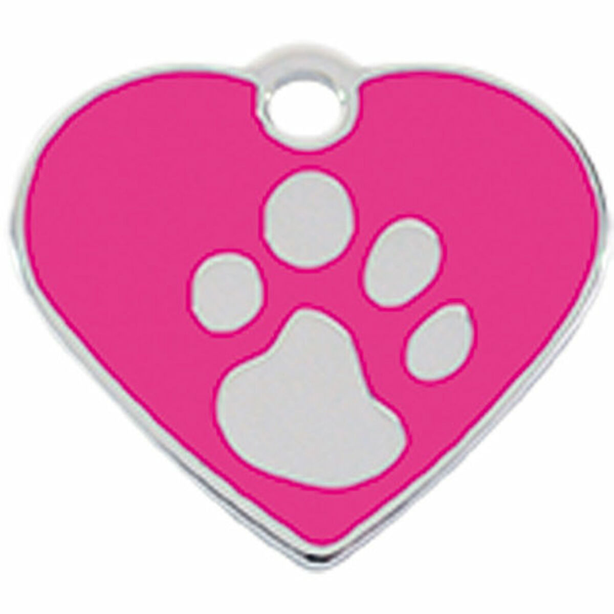 Placa identificativa para collar Imarc Heart Rosa Plateado