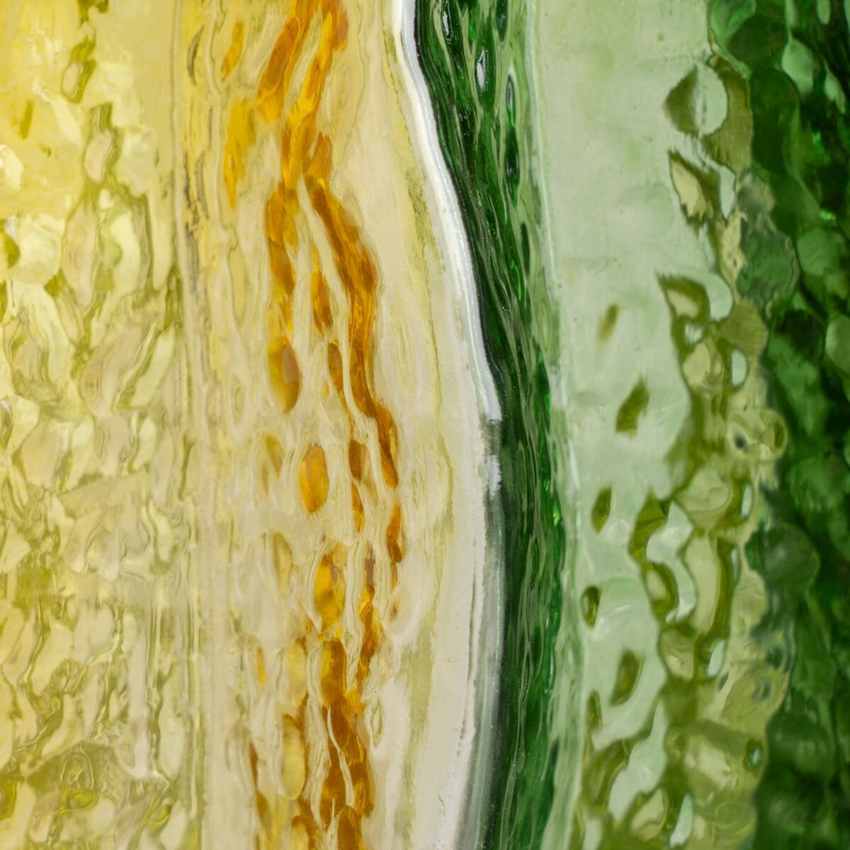 Jarrón Amarillo Verde Cristal