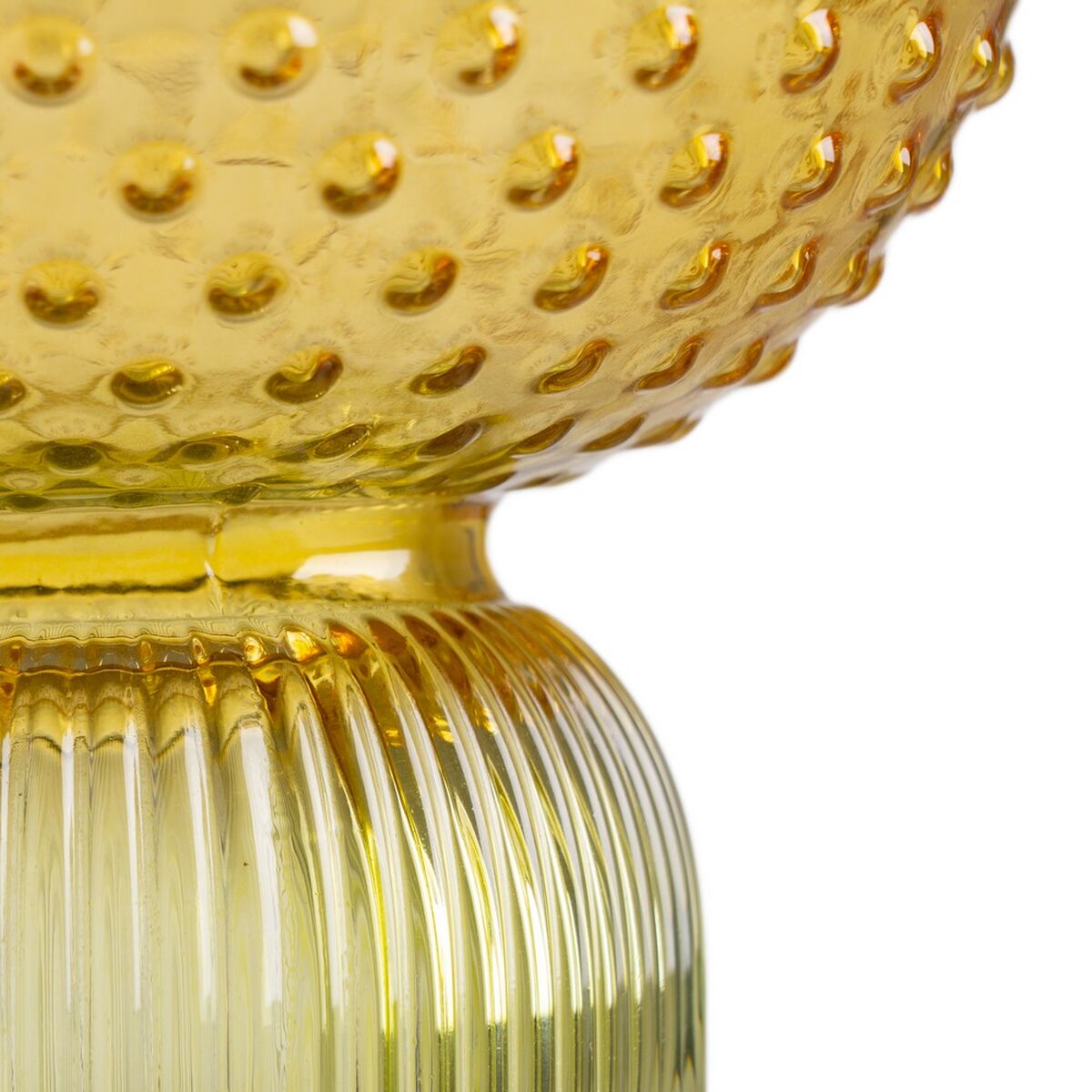 Jarrón Amarillo Verde Cristal