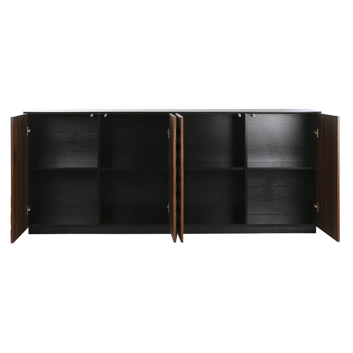 Aparador Home ESPRIT Marrón Negro Madera MDF 188,4 X 42,1 X 80,6 cm