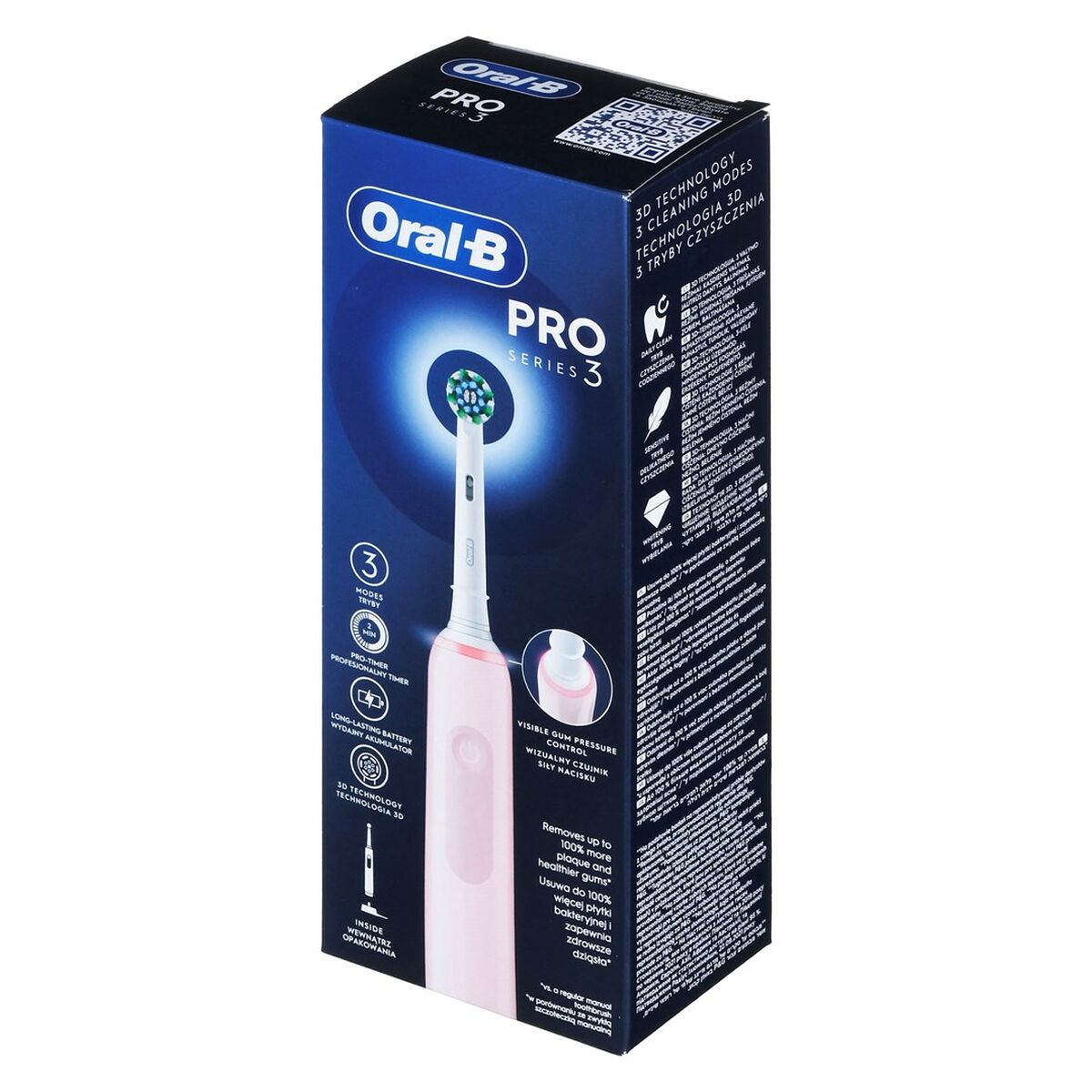 Cepillo de Dientes Eléctrico Braun PRO3 Pink