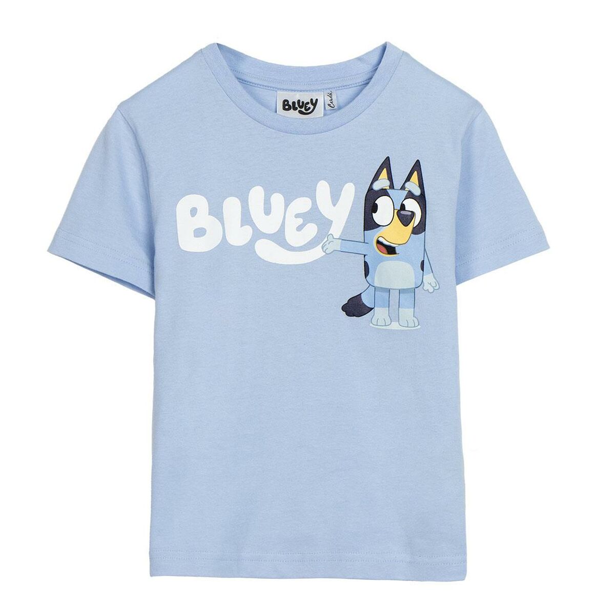 Camiseta de Manga Corta Infantil Bluey Azul claro